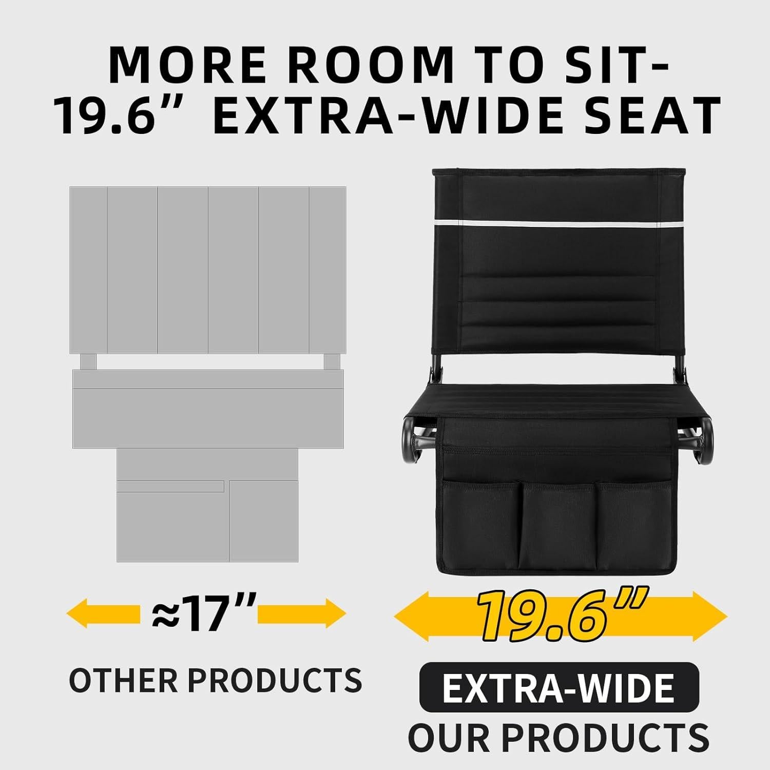 Asientos de Estadio Dodometrek con Respaldo y Cojín - 2 Pcs