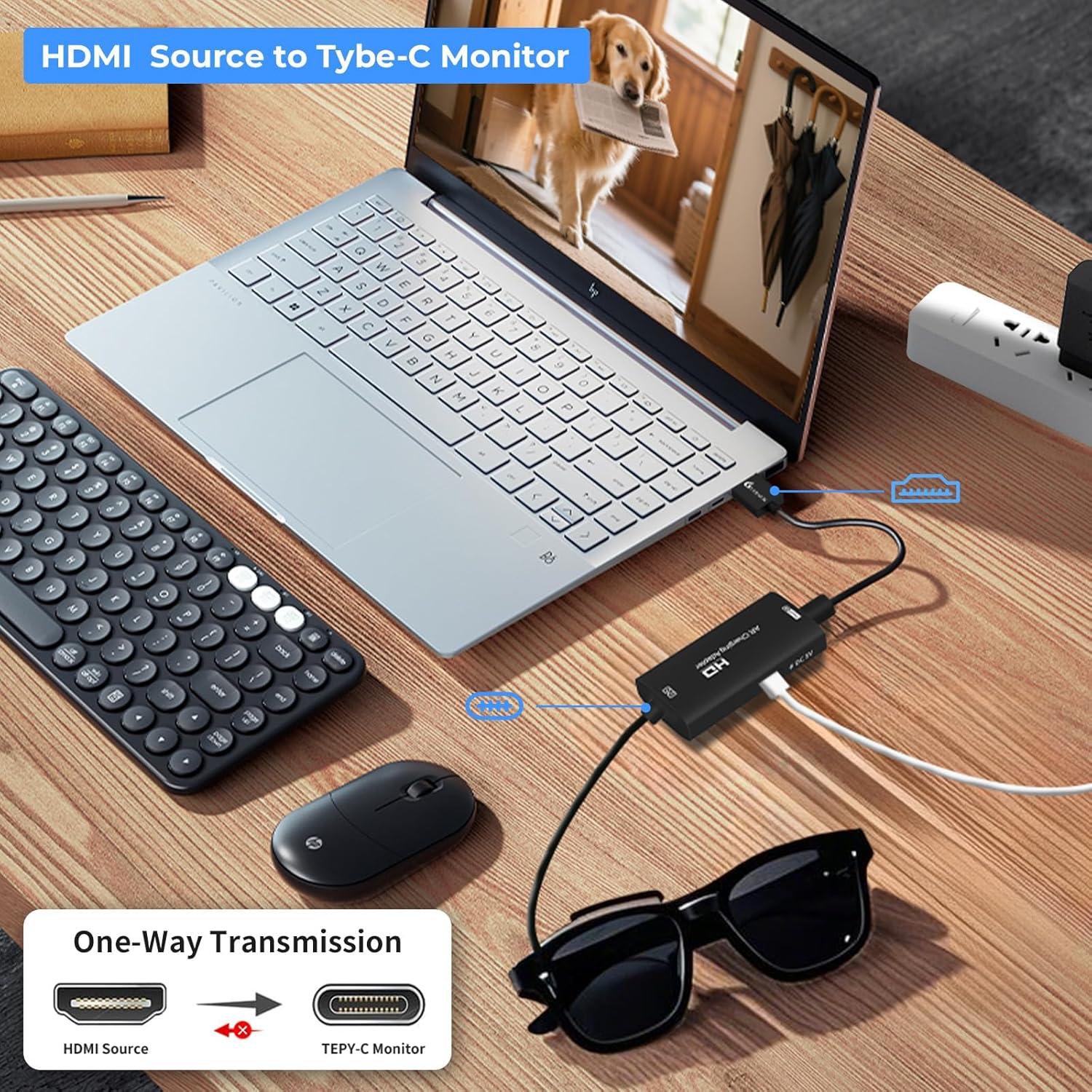 Adaptador HDMI a USB-C Guermok 4K 60Hz para Gafas AR