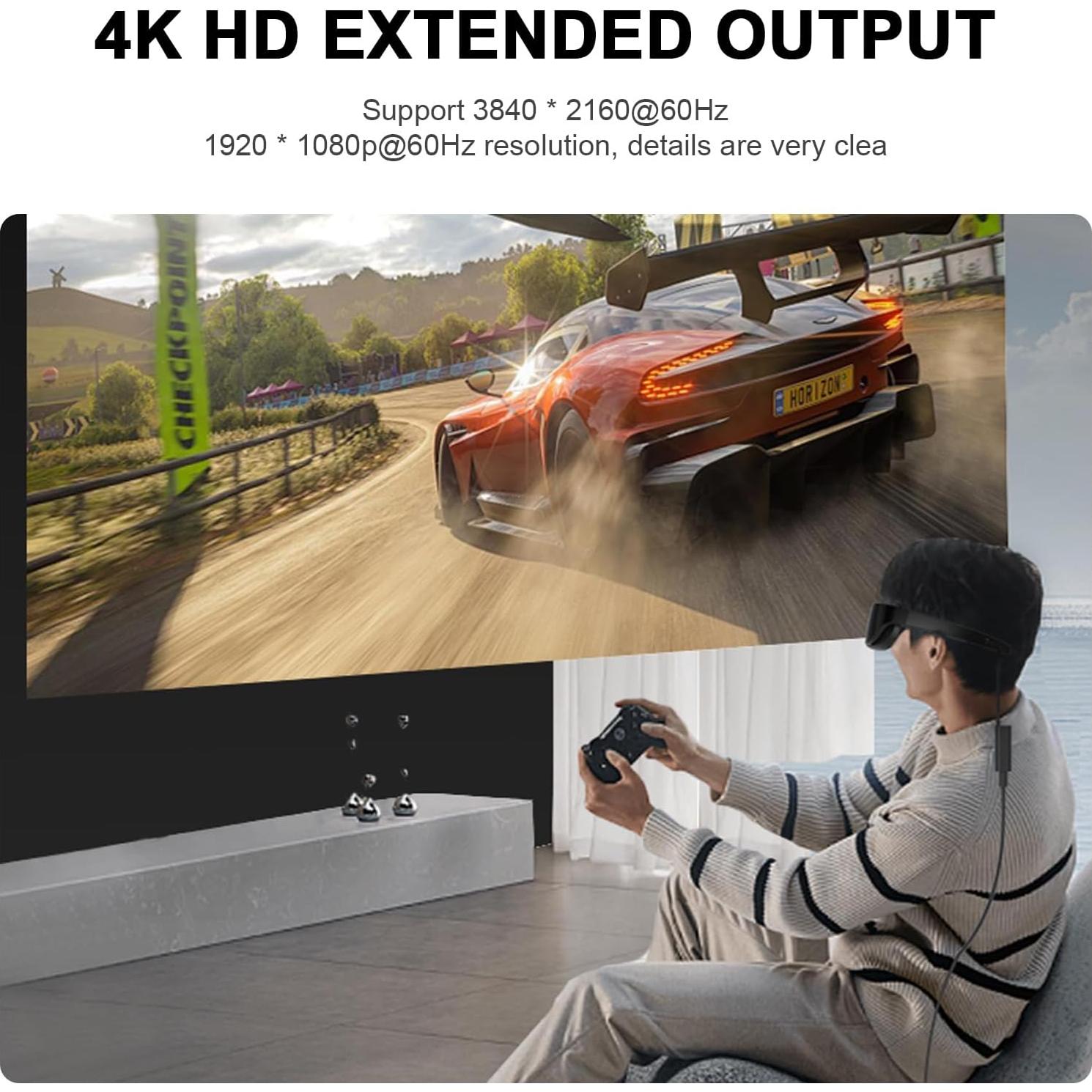 Adaptador HDMI a USB-C 4K 60Hz porpen V278A para Gafas AR