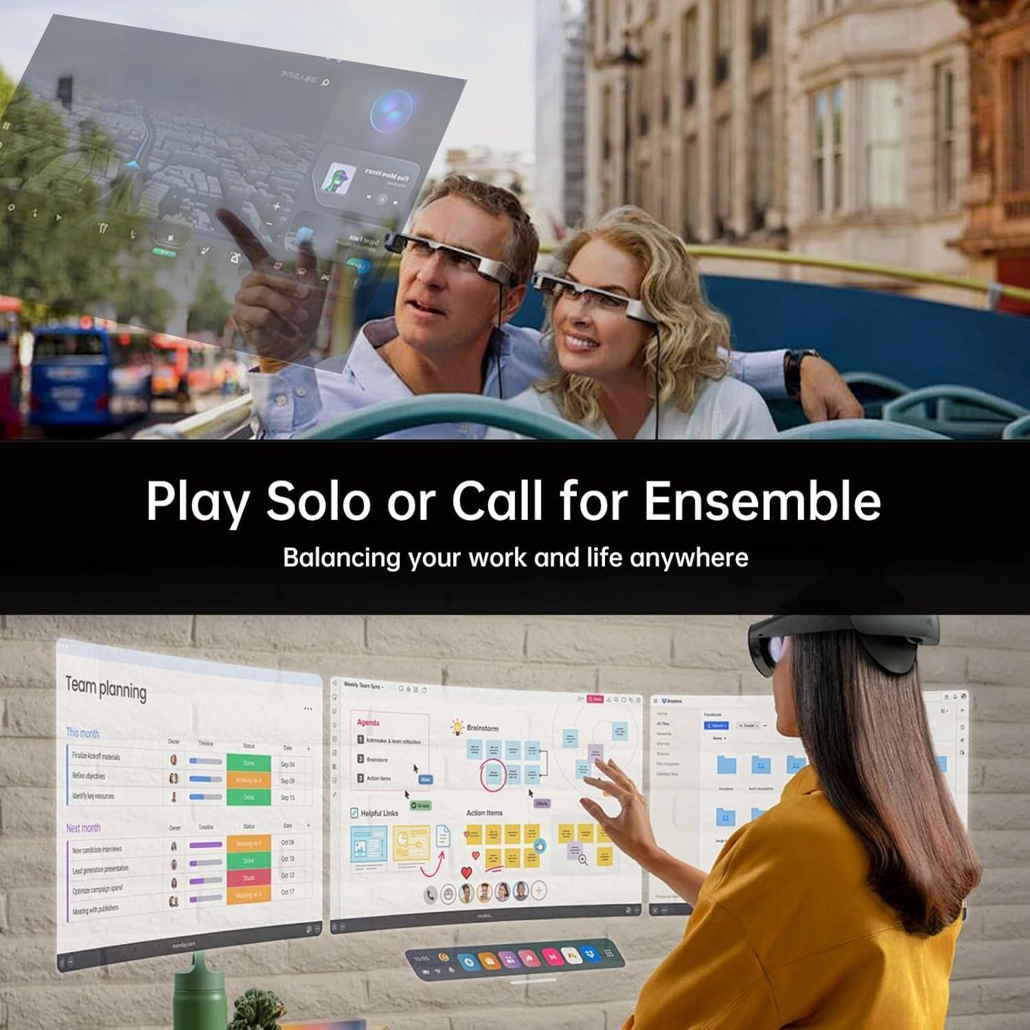 Adaptador USB-C a Gafas AR AGFINEST 4K 100W Carga 2 en 1