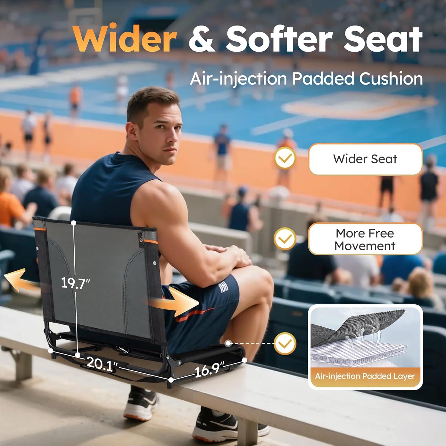 Sillas Plegables LET'S CAMP 2 Pack, Ligeras y Cómodas, Negro