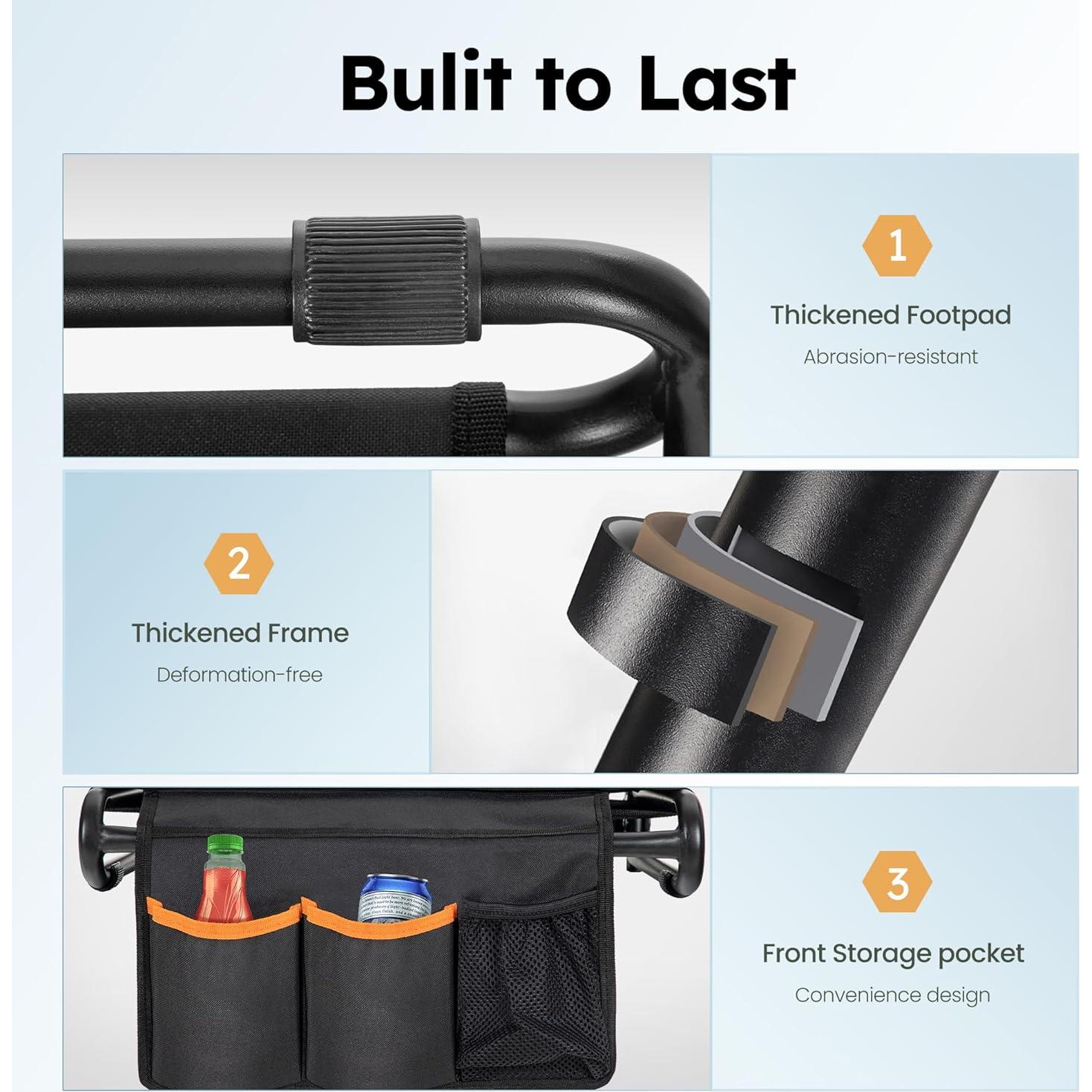 Sillas Plegables LET'S CAMP 2 Pack, Ligeras y Cómodas, Negro