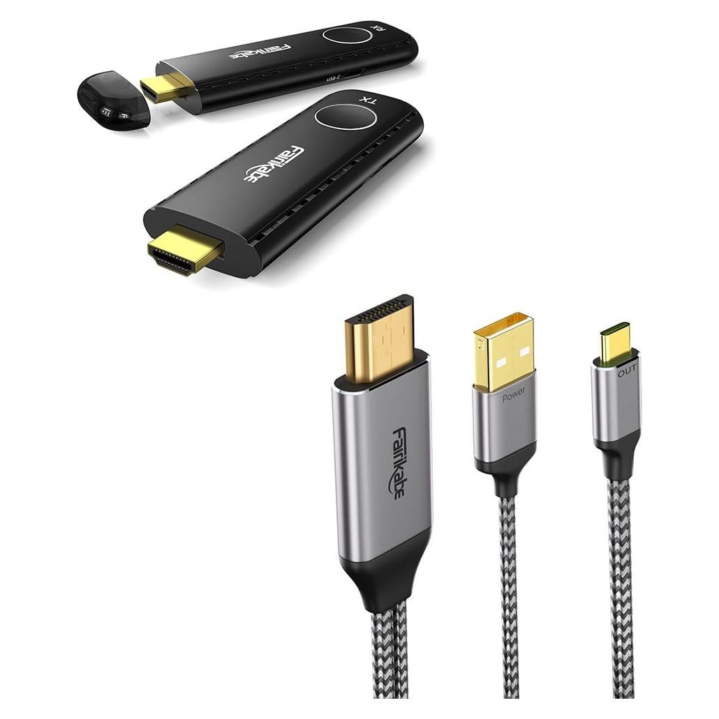 Transmisor y Receptor HDMI Inalámbrico 2m USB-C para Gafas AR