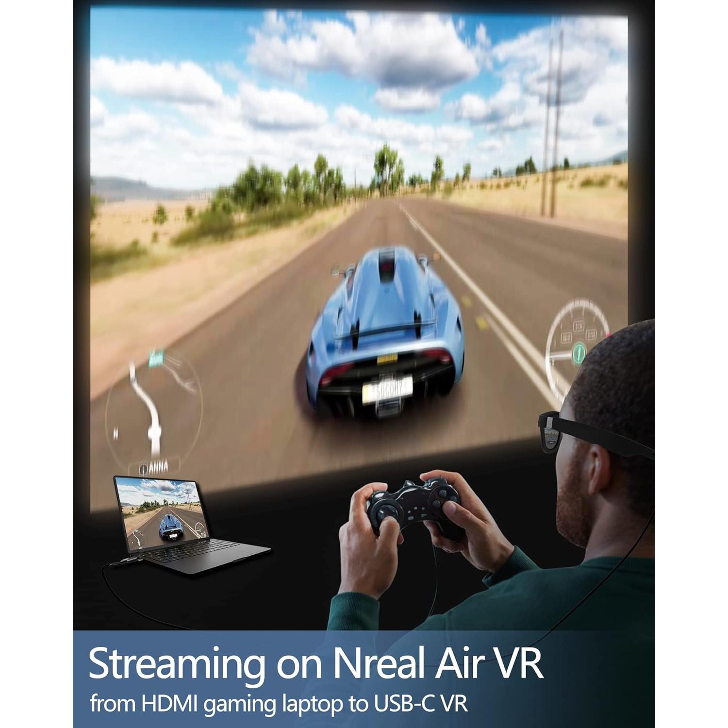 Transmisor y Receptor HDMI Inalámbrico 2m USB-C para Gafas AR