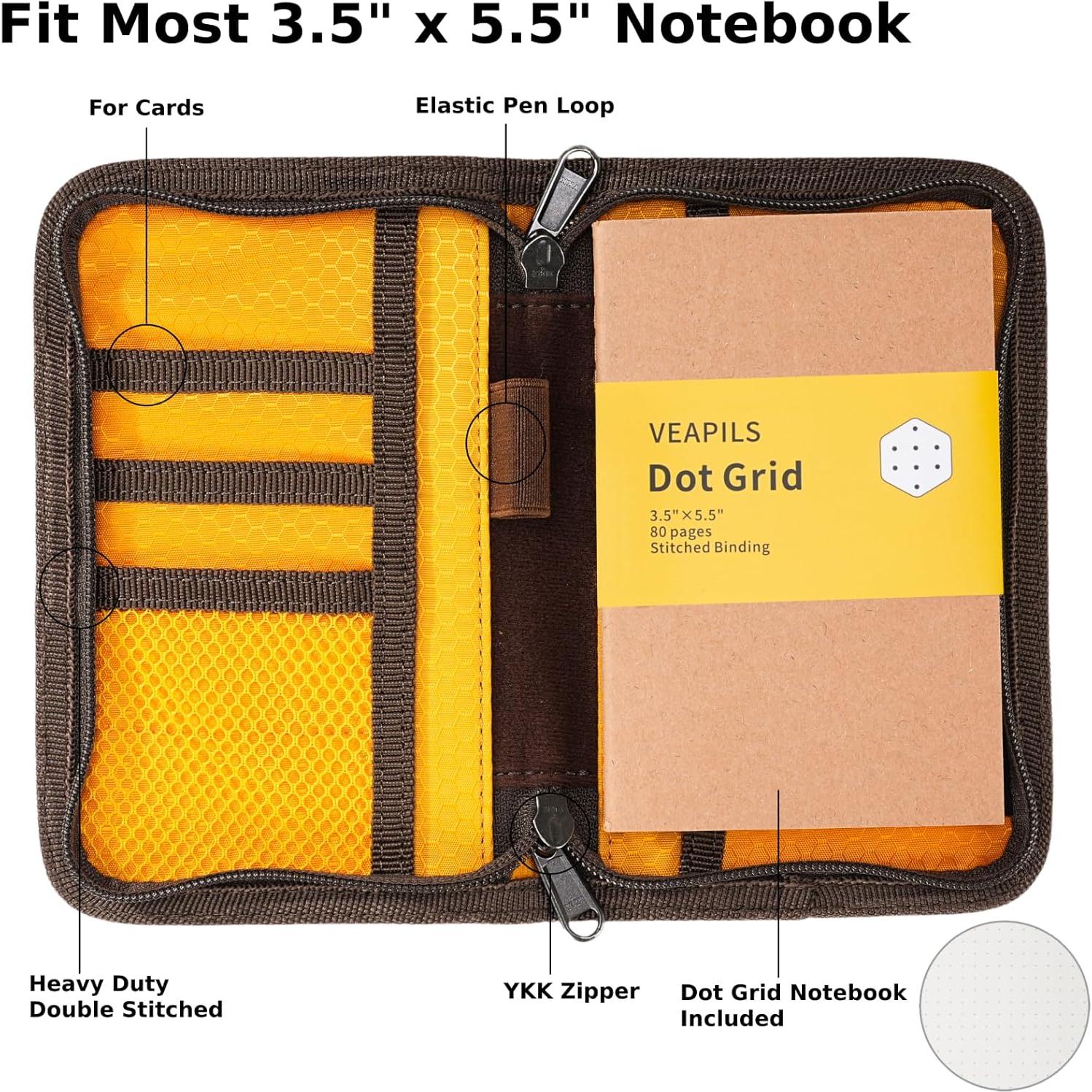 Cubierta de Diario de Bolsillo VEAPILS Impermeable 3.5" x 5.5"