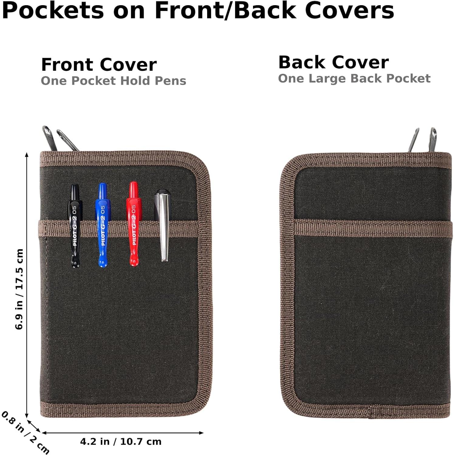 Cubierta de Diario de Bolsillo VEAPILS Impermeable 3.5" x 5.5"