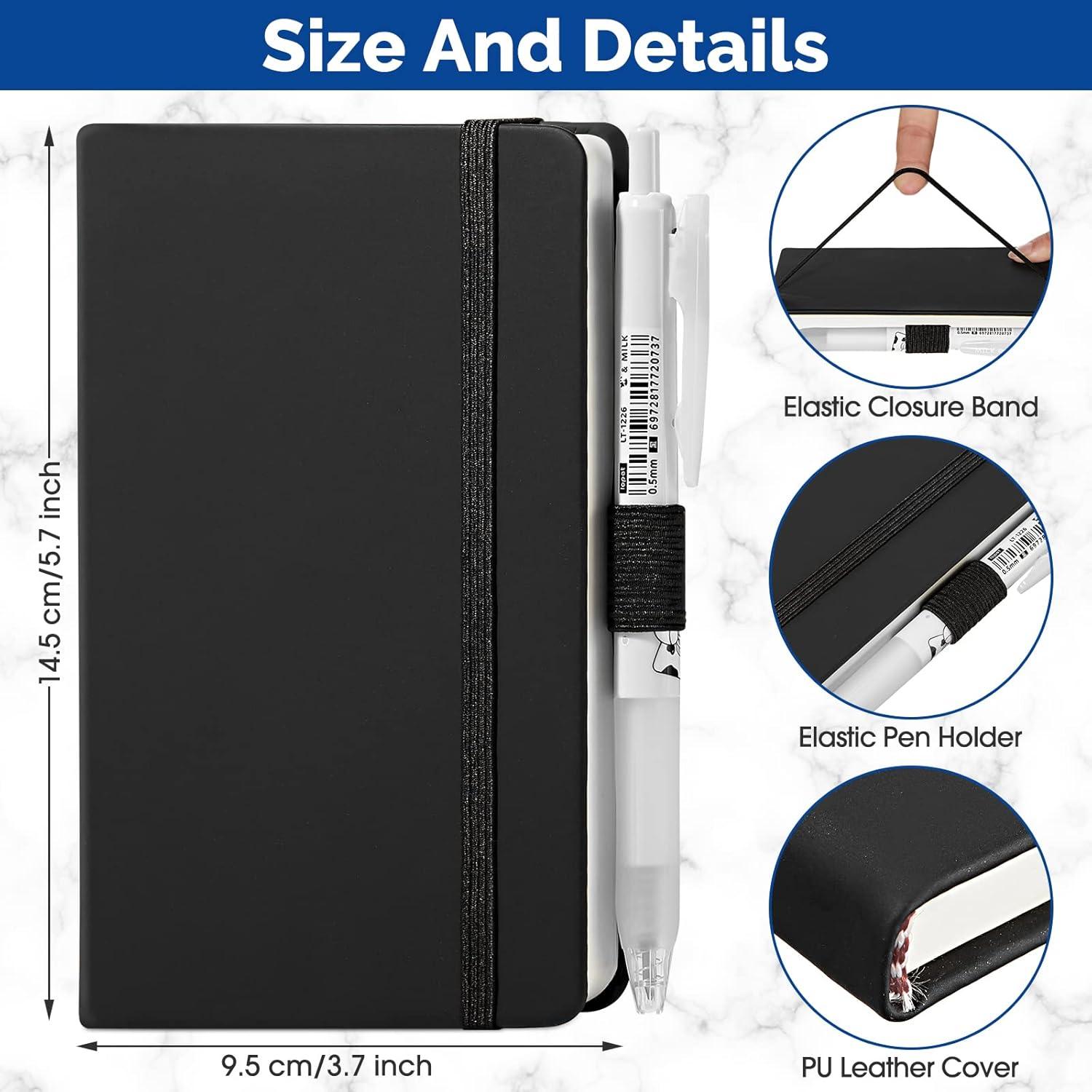 20 Cuadernos de Bolsillo A6 Laumoi Tapa Dura Negro 100gsm