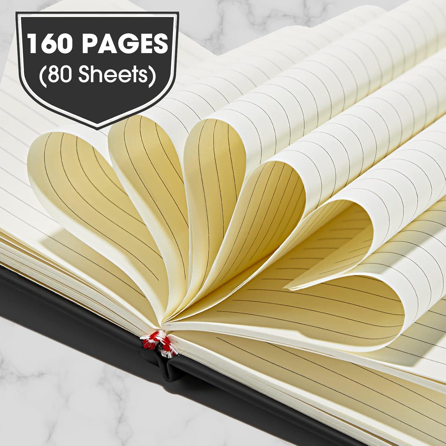 20 Cuadernos de Bolsillo A6 Laumoi Tapa Dura Negro 100gsm