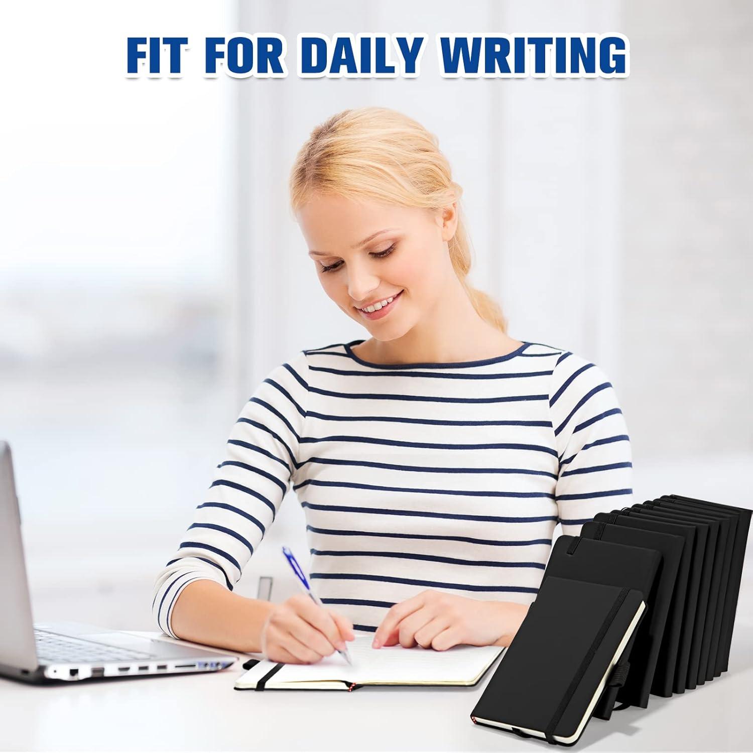 20 Cuadernos de Bolsillo A6 Laumoi Tapa Dura Negro 100gsm