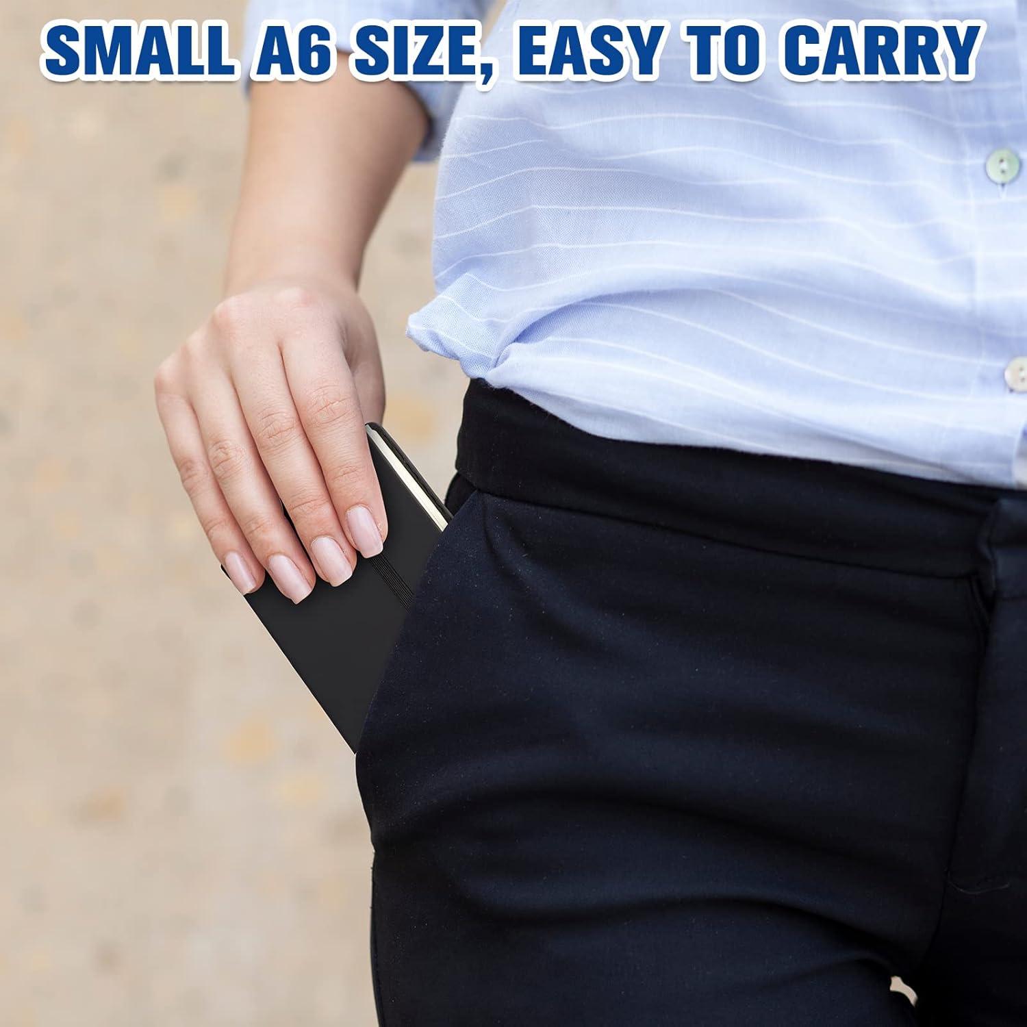 20 Cuadernos de Bolsillo A6 Laumoi Tapa Dura Negro 100gsm