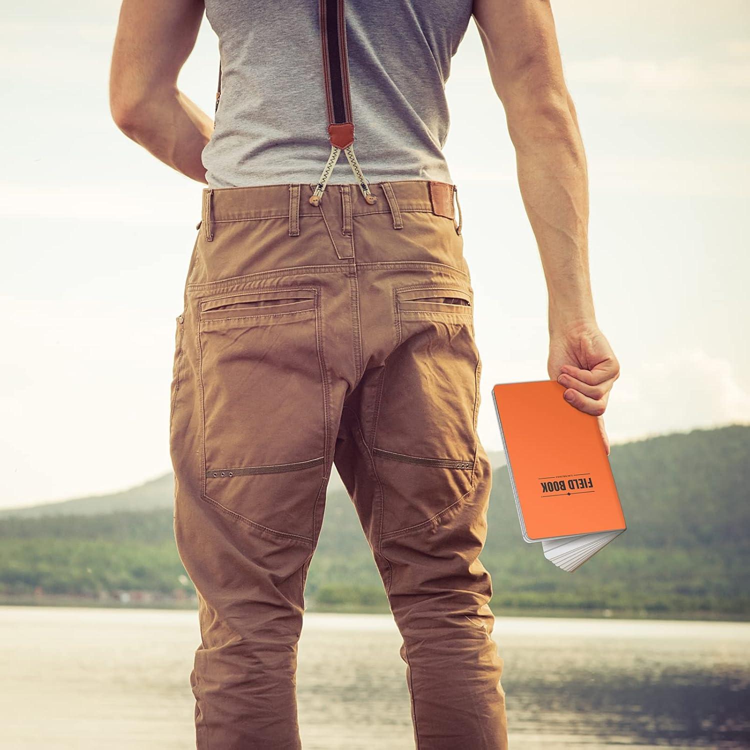 Cuaderno de Campo Elan Publishing 5x8" Naranja - Paquete de 4