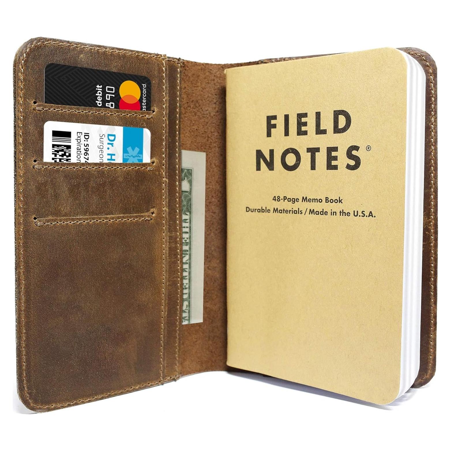 Cubierta de Cuaderno de Cuero Jack's Point Pocket Marrón