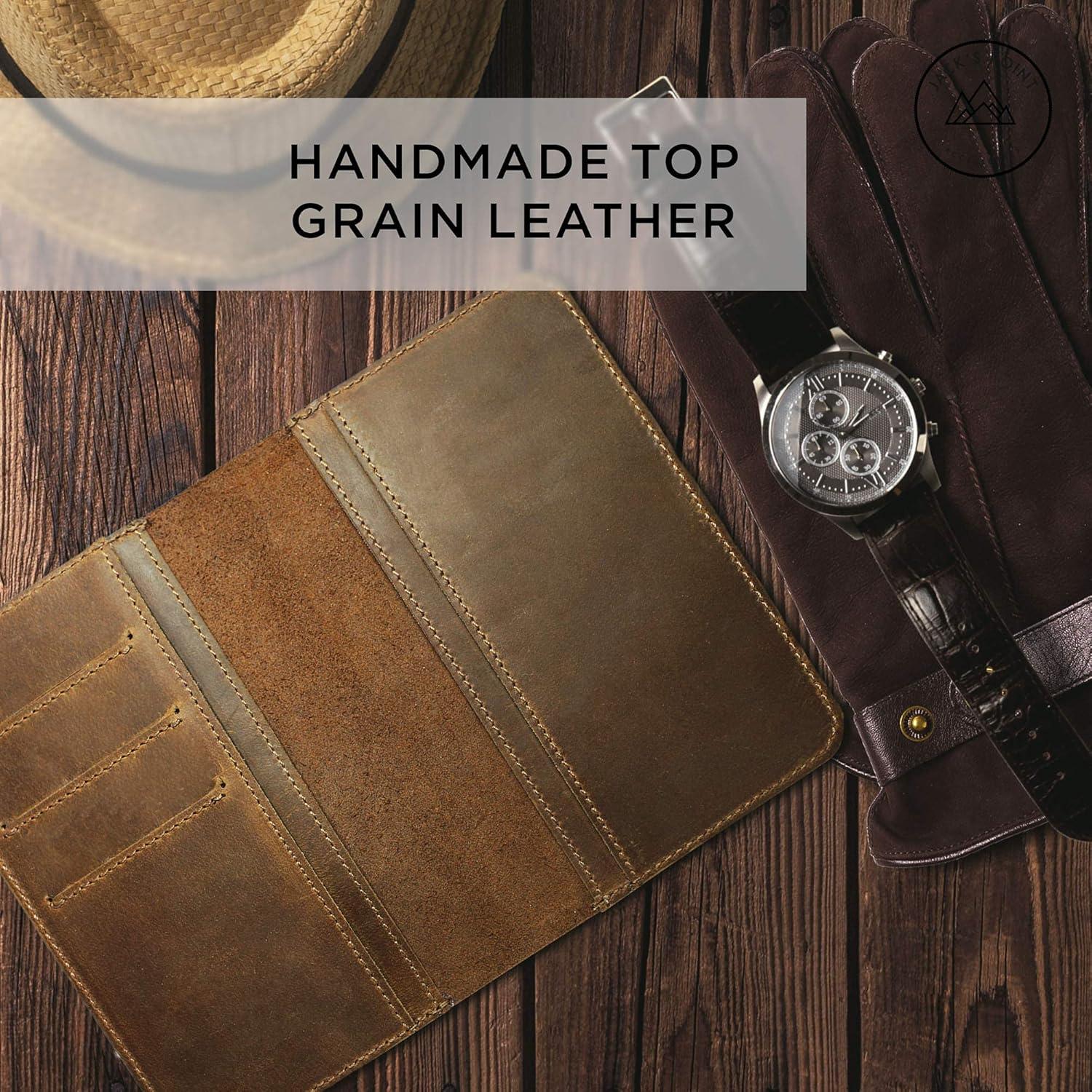 Cubierta de Cuaderno de Cuero Jack's Point Pocket Marrón