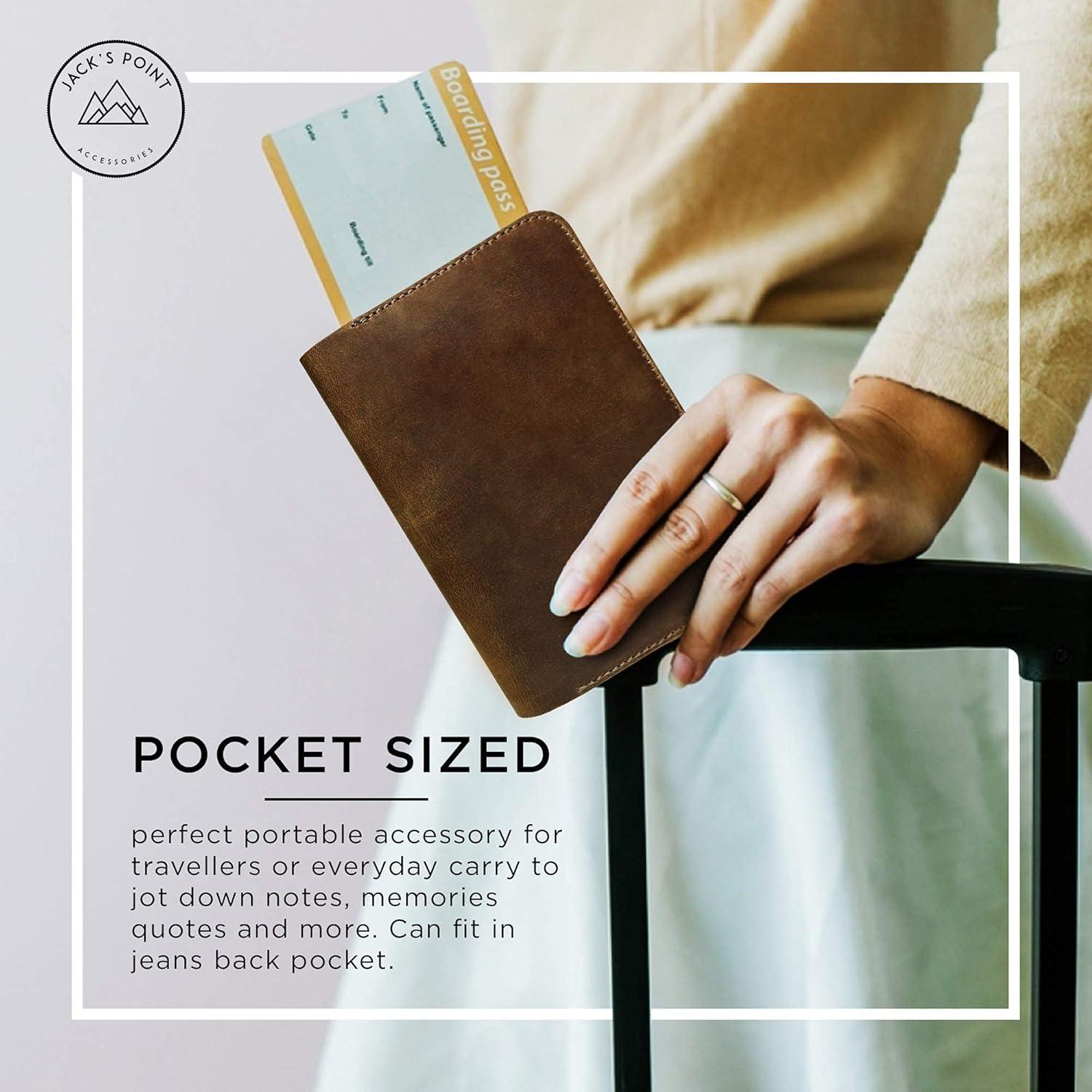 Cubierta de Cuaderno de Cuero Jack's Point Pocket Marrón