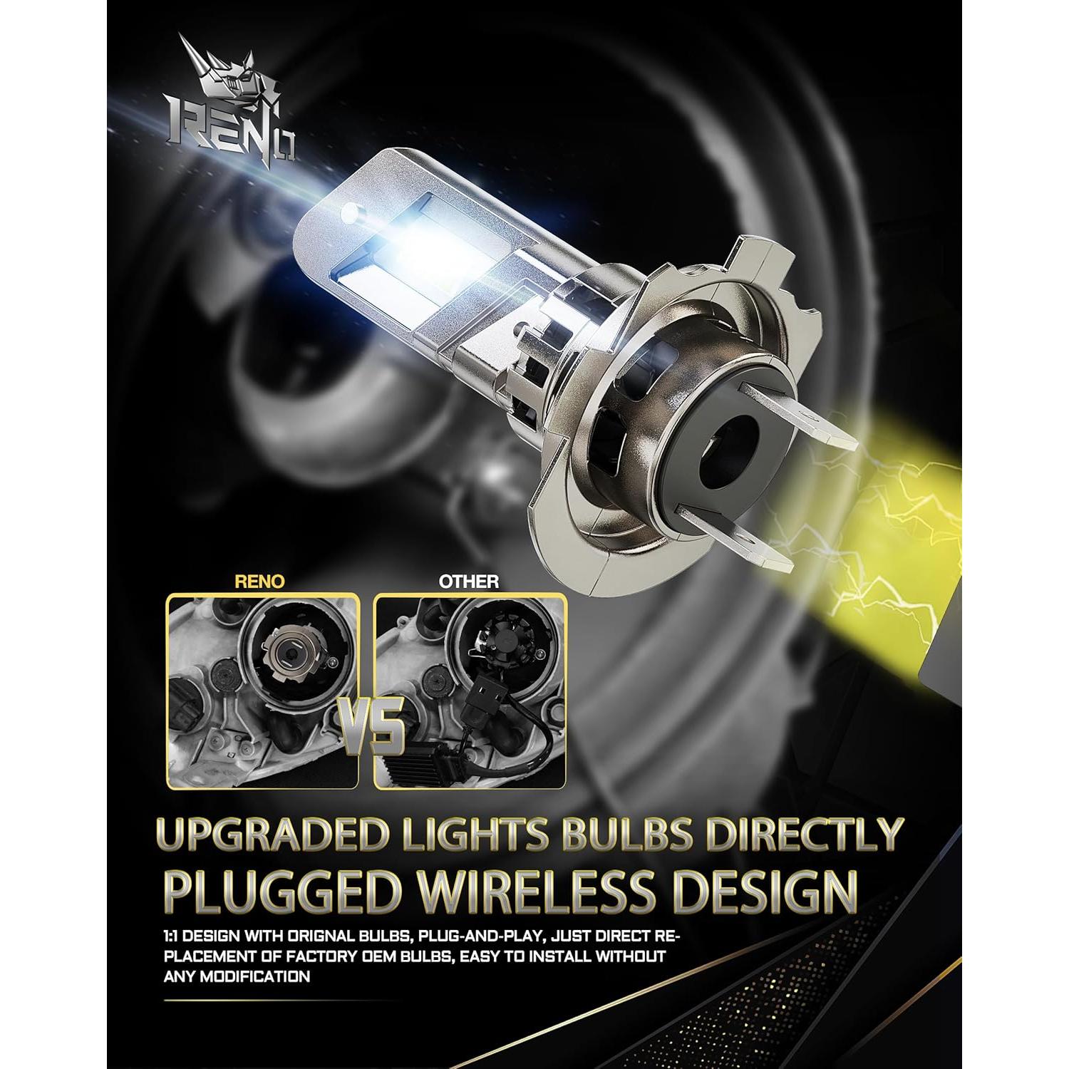 Bombillas de Luz de Niebla H7 RENO, 12V, Paquete de 2