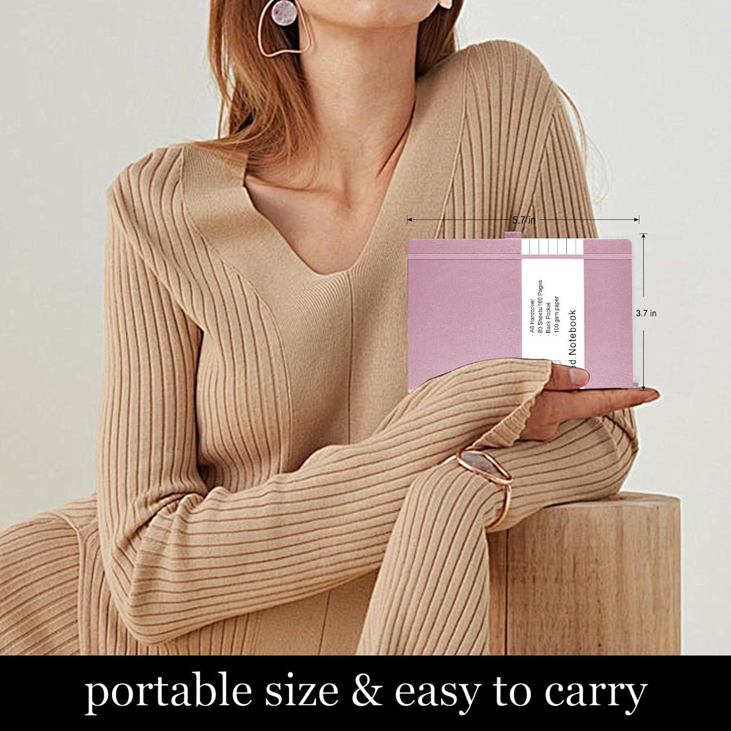 Paquete de 2 Cuadernos A6 HAO&Q Rayados Tapa Dura Lavanda