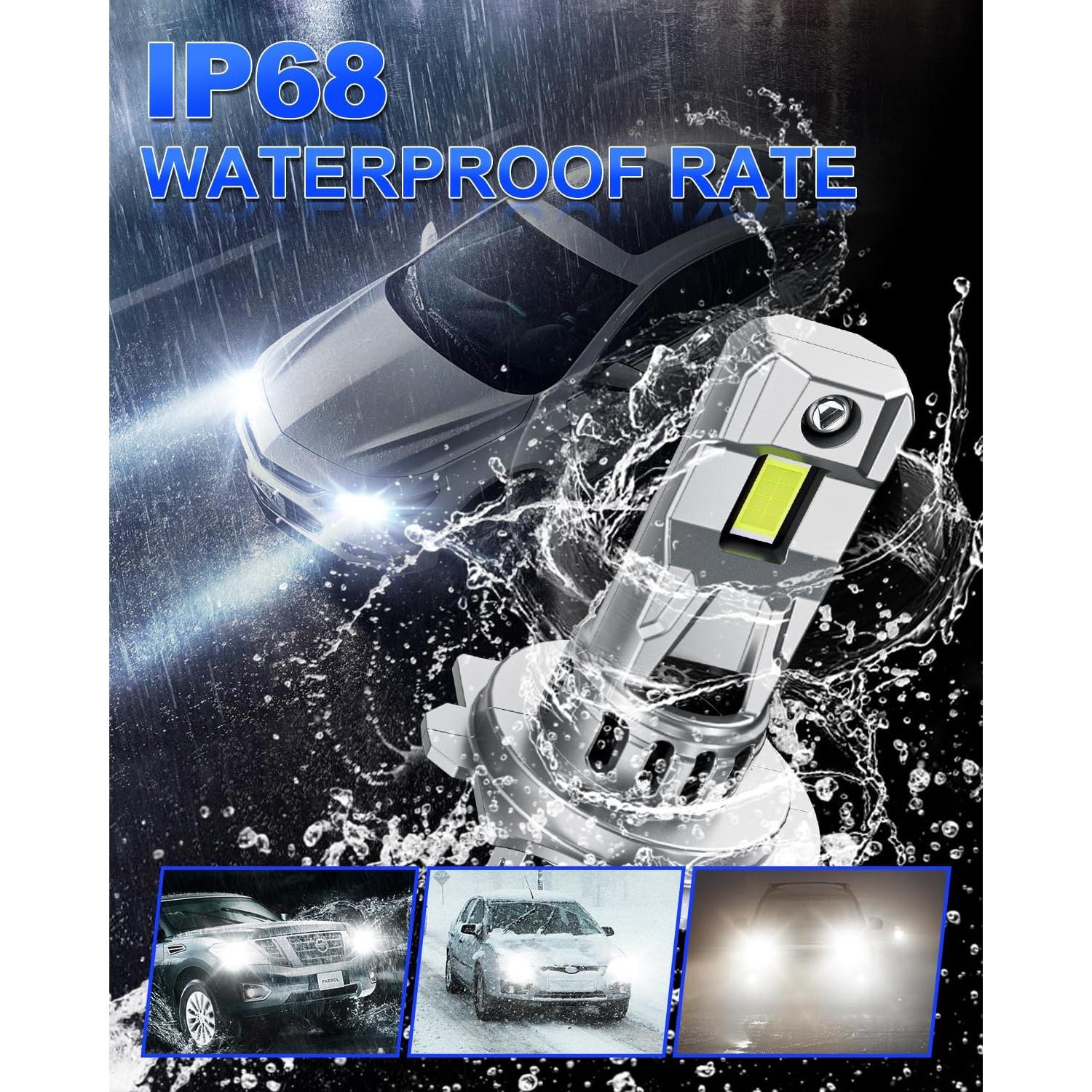 Bombillas H7 NOVCAPAR 30,000 Lúmenes 6500K IP68 Paquete de 2