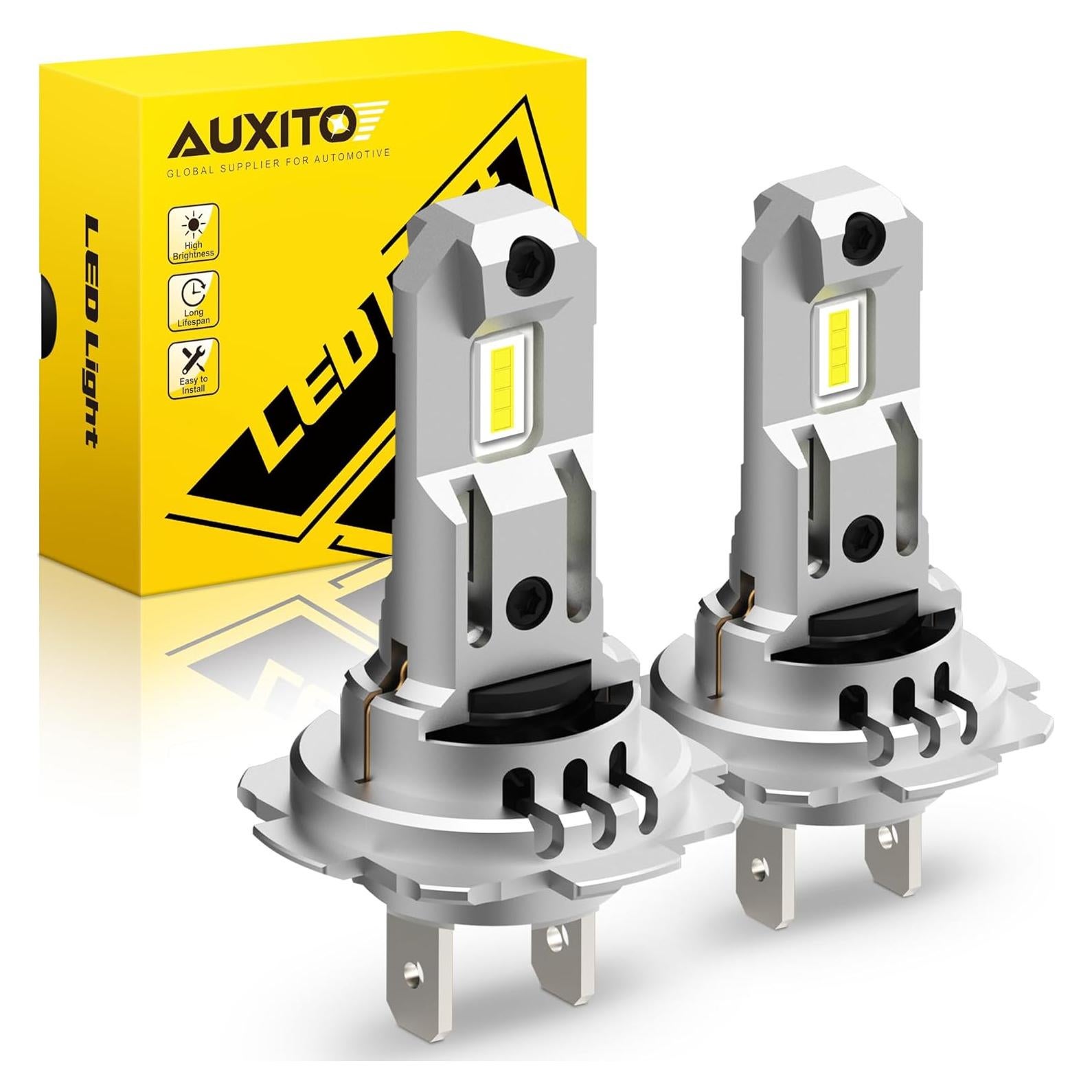 Bombillas de Niebla LED AUXITO H7 6500K 500% Más Brillantes - Paquete de 2