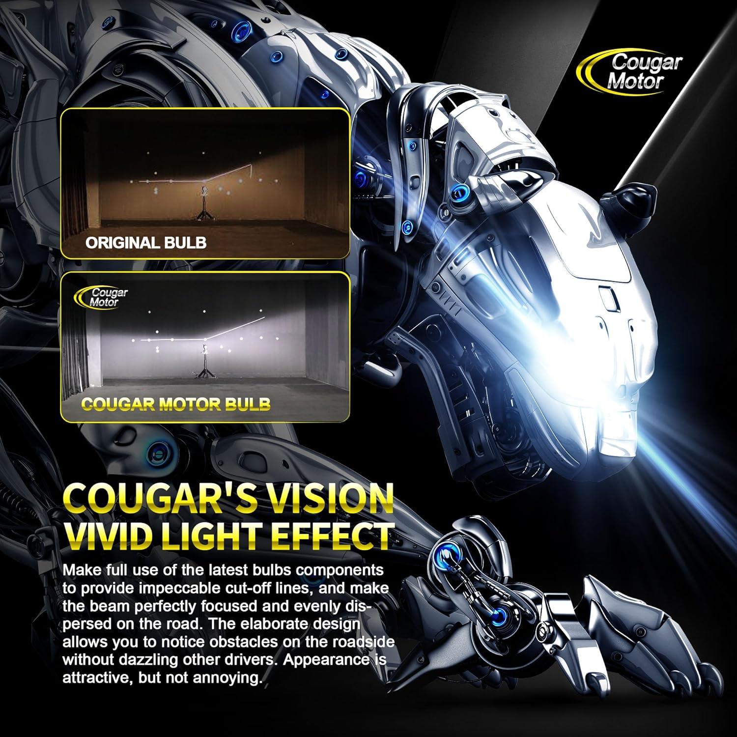 Bombillas de Niebla Cougar Motor H7 6500K con Ventilador - 2 Pcs