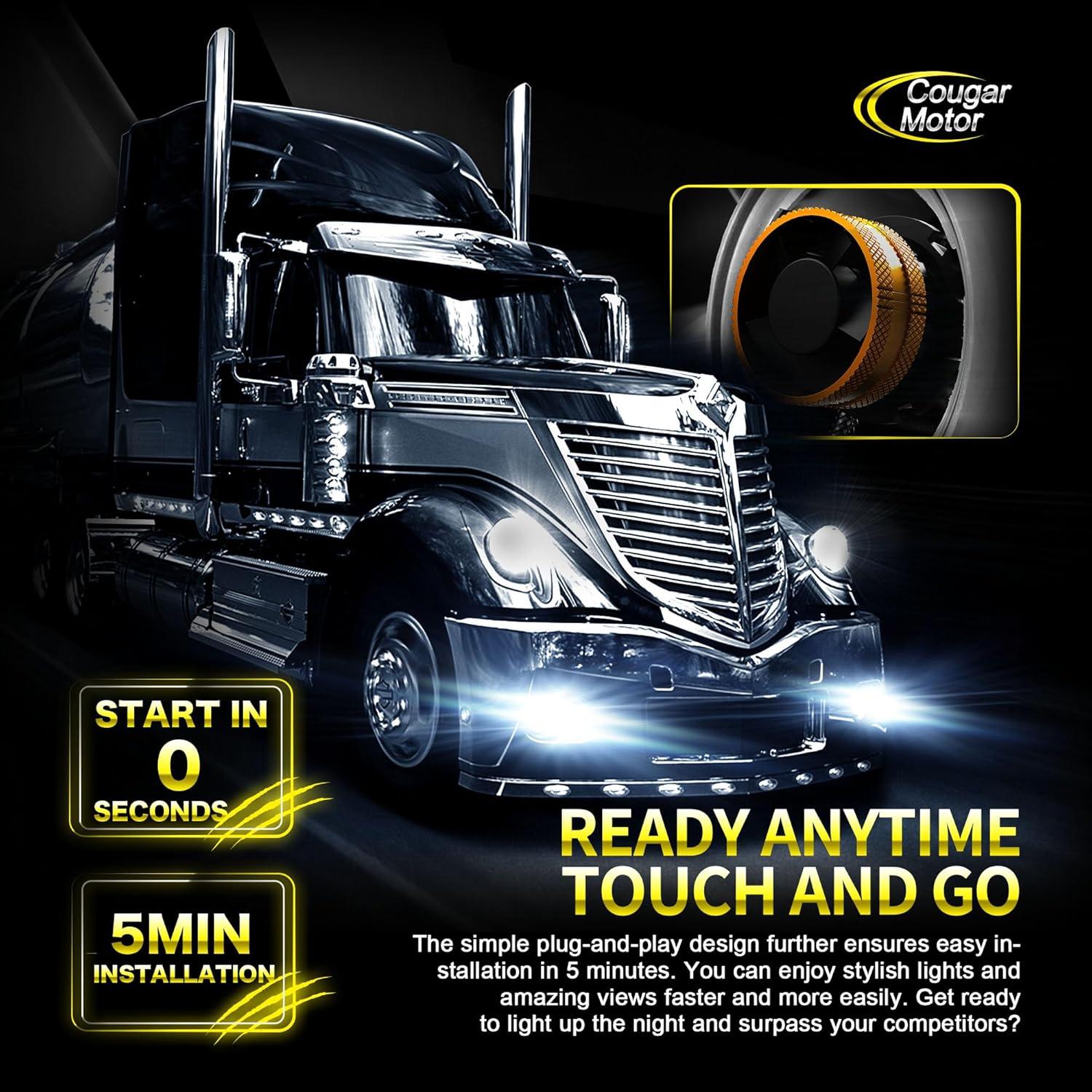 Bombillas de Niebla Cougar Motor H7 6500K con Ventilador - 2 Pcs