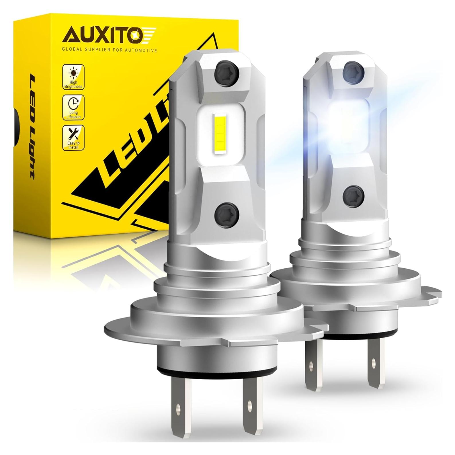 Bombillas LED H7 AUXITO 500% Brillo 6500K Mini 1:1 - Paquete de 2