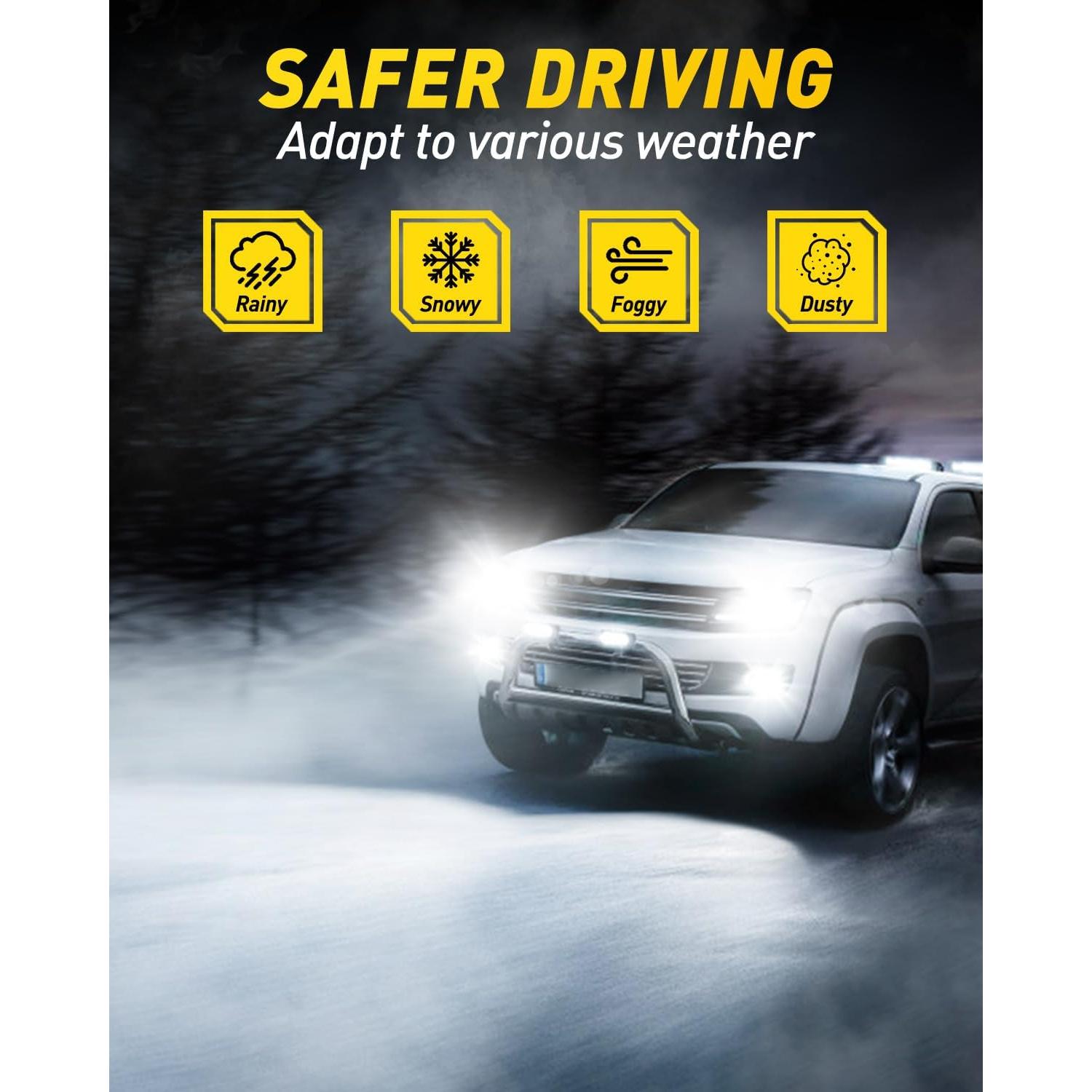 Bombillas LED H7 AUXITO 500% Brillo 6500K Mini 1:1 - Paquete de 2