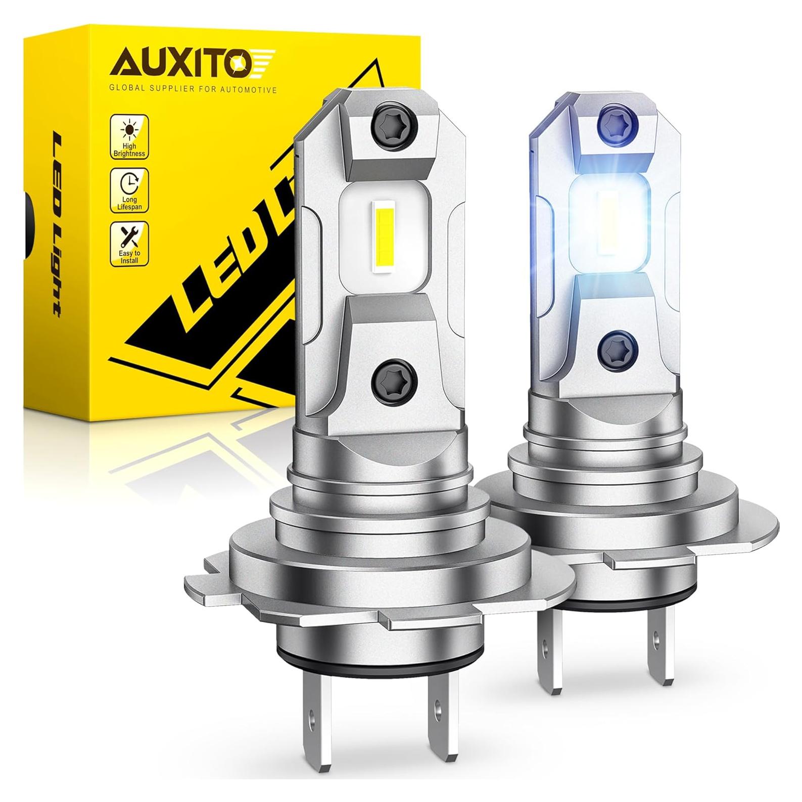 Bombillas LED H7 AUXITO 6500K Ultra Brillantes - Paquete de 2