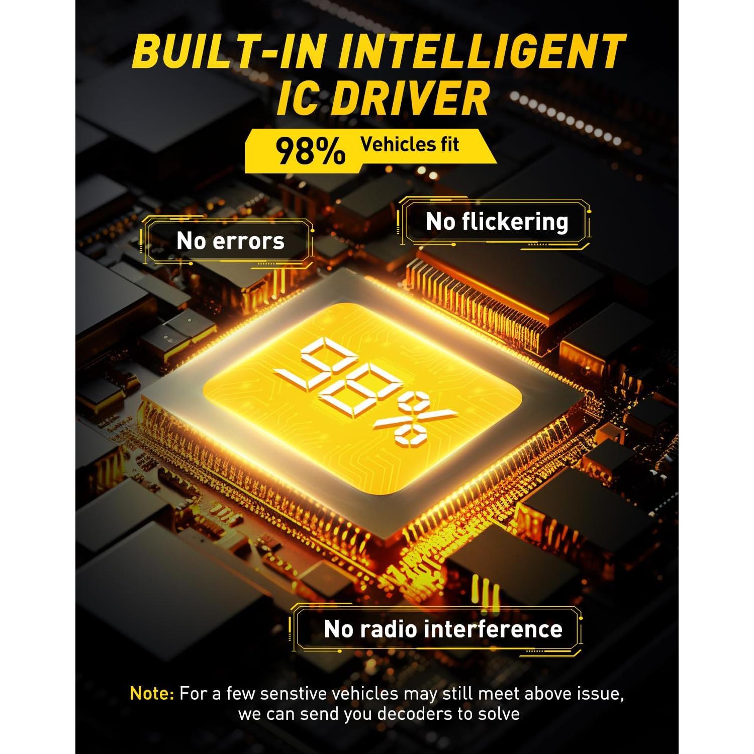 Bombillas LED H7 AUXITO 6500K Ultra Brillantes - Paquete de 2