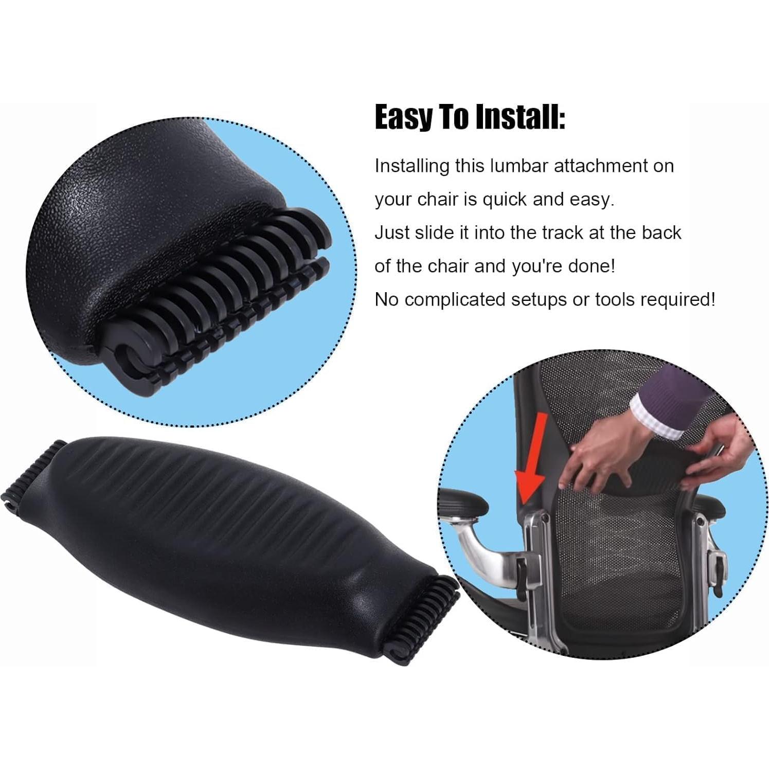 Almohadilla de Soporte Lumbar Ketofa para Silla Aeron C - Negro