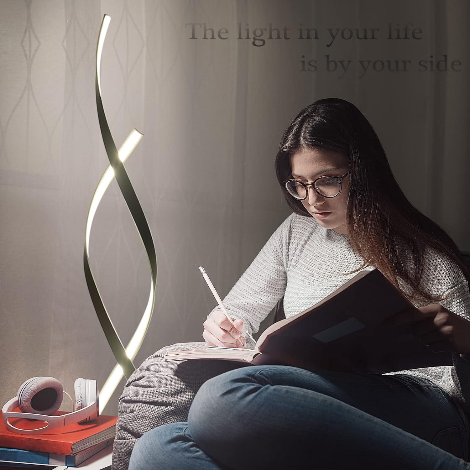 Lámpara de Pie LED 40W 4000LM ALW Negra 138cm Control Remoto