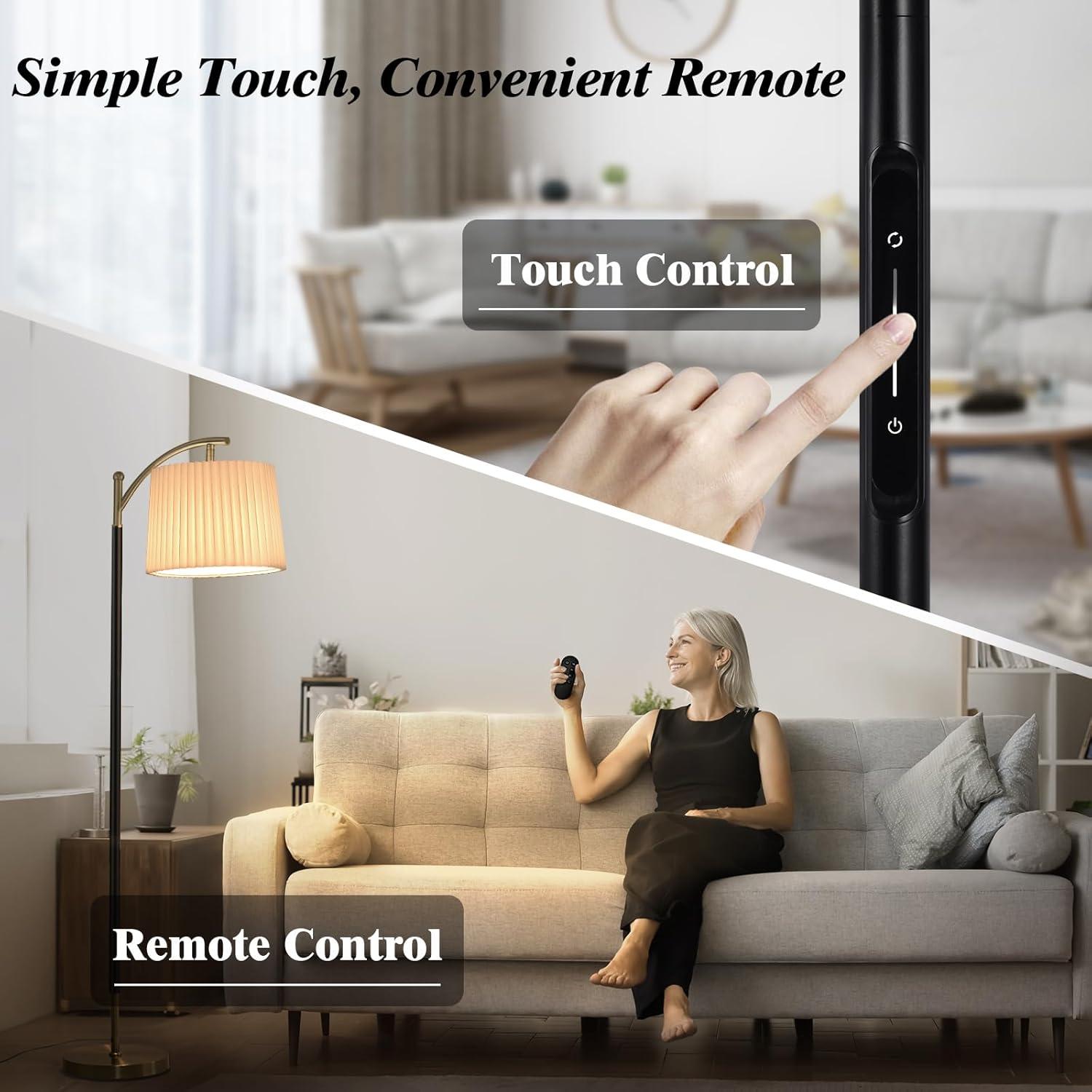 Lámpara de Pie LED Etto Regulable con Control Remoto y Táctil