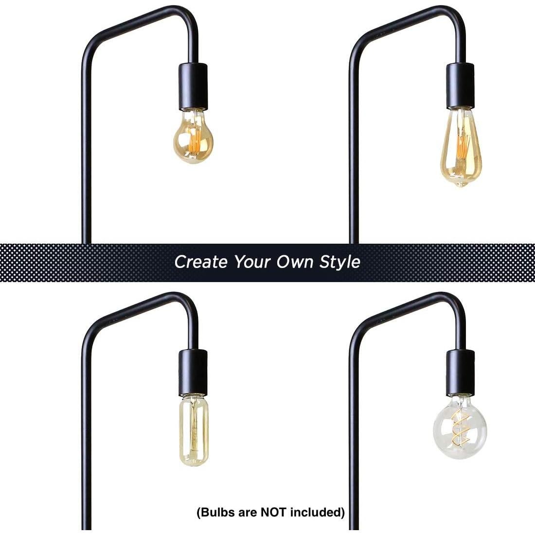 Lámpara de Pie Industrial O'Bright Negra E26 100% Metal