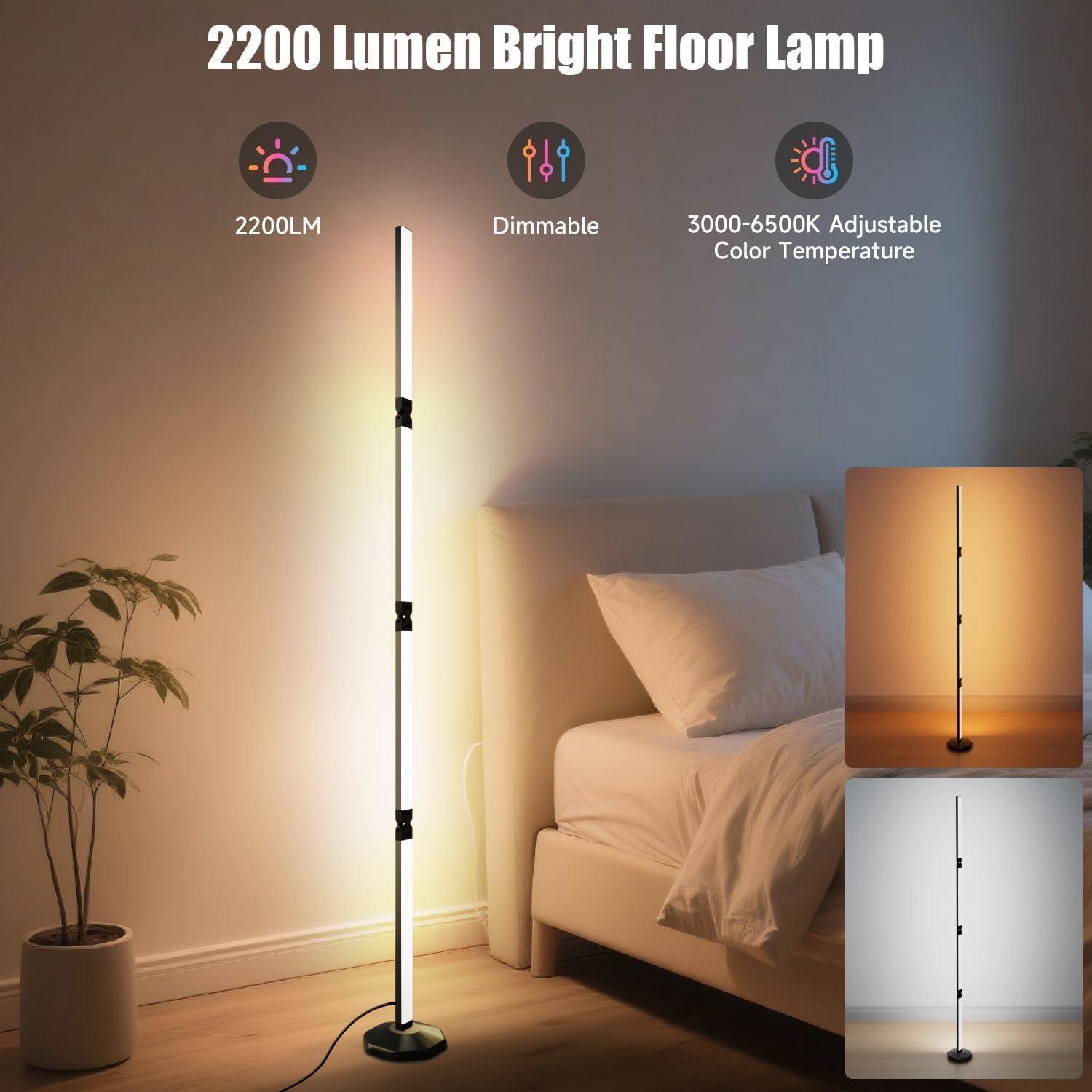 Lámpara de Pie Inteligente Electight 2200 Lúmenes Plegable