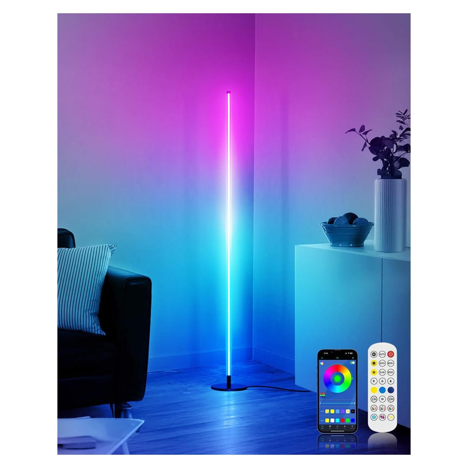 Lámpara de pie RGB Unionlux con control remoto y APP 127 cm