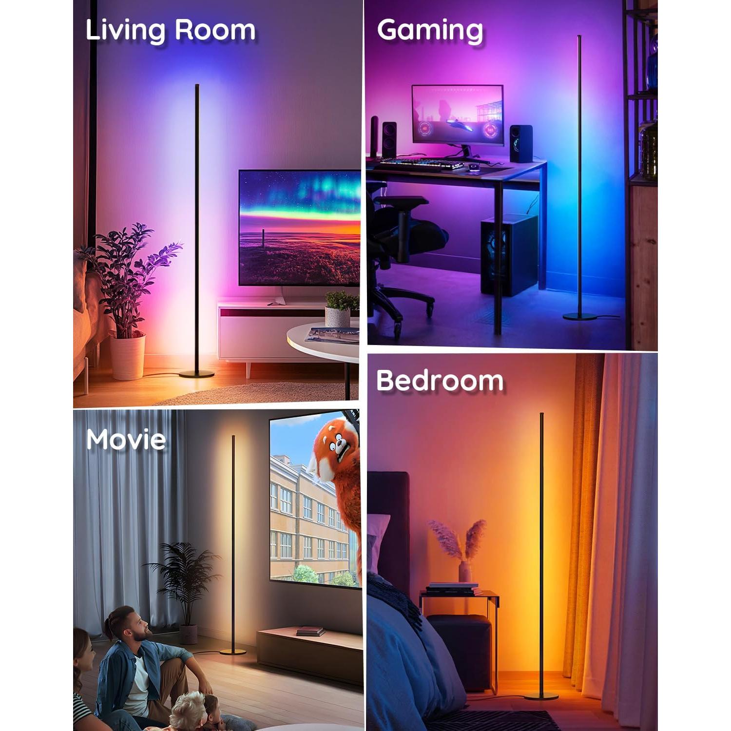 Lámpara de pie RGB Unionlux con control remoto y APP 127 cm