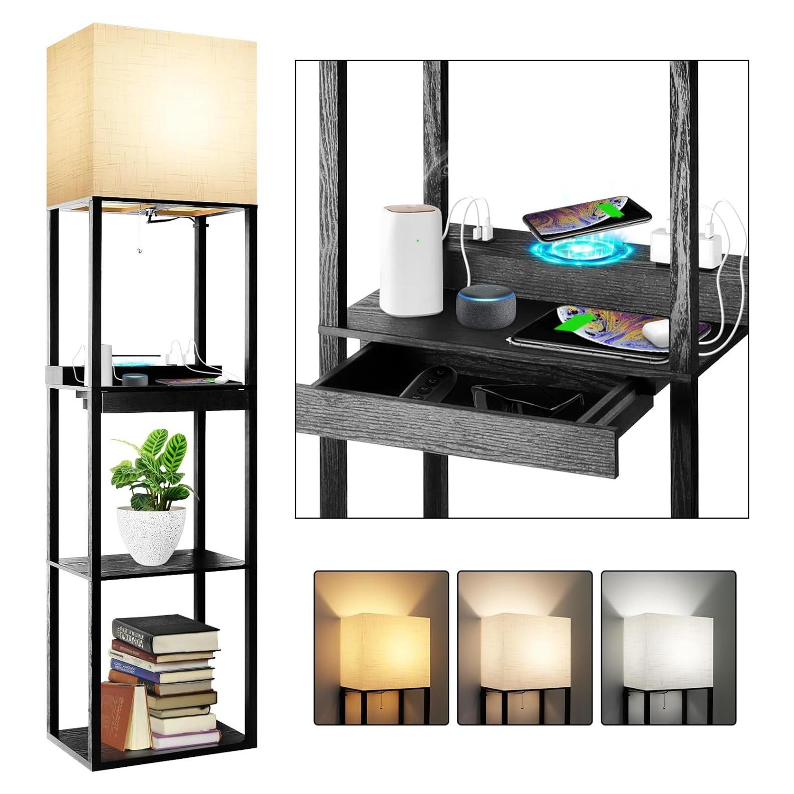 Lámpara de Pie RUNTOP Plus con Cargador Inalámbrico y USB