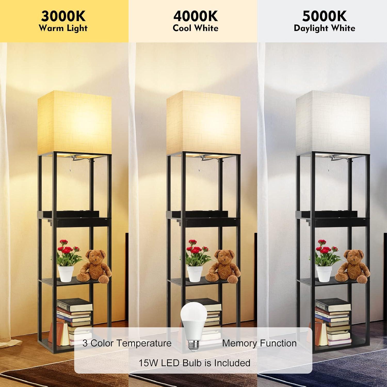 Lámpara de Pie RUNTOP Plus con Cargador Inalámbrico y USB