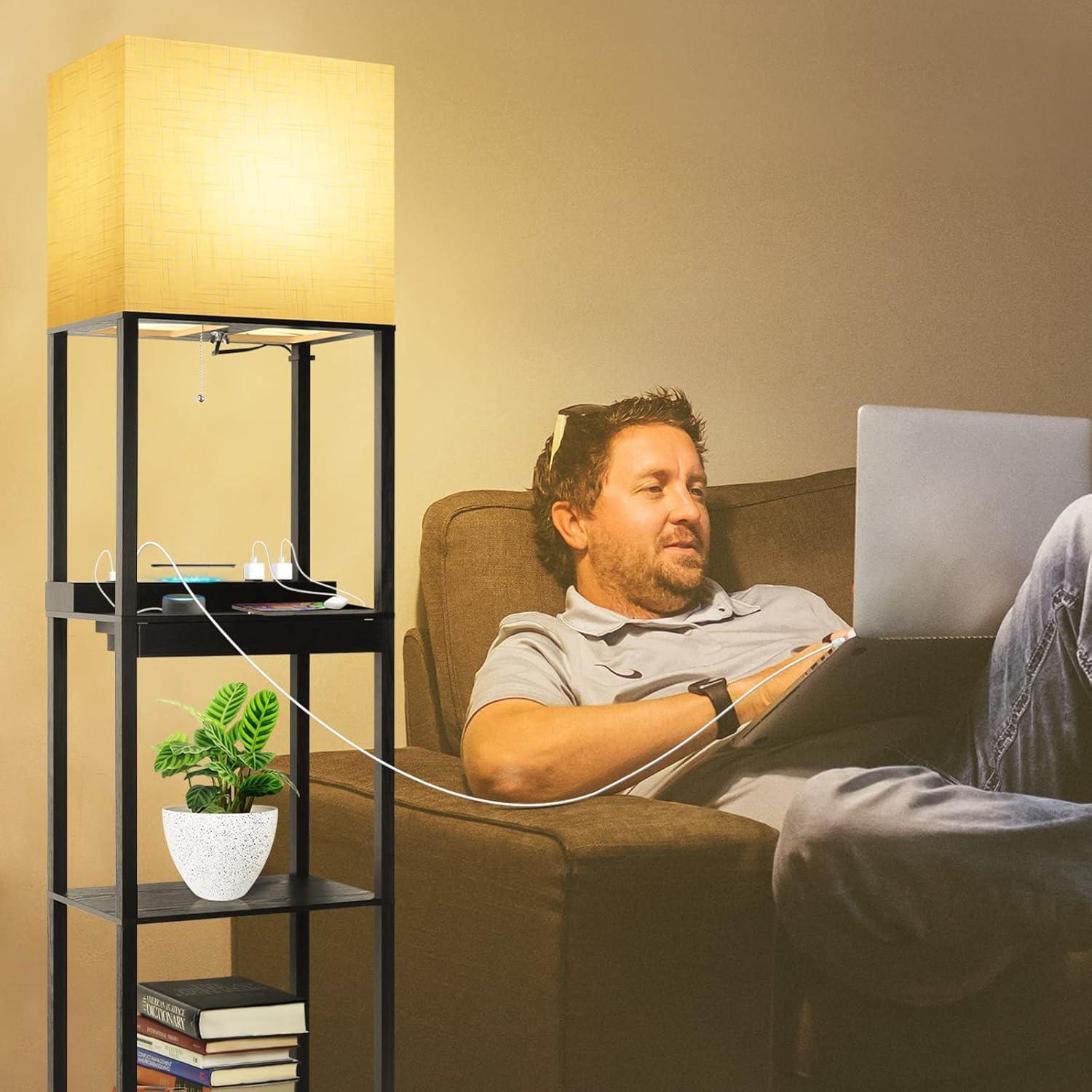 Lámpara de Pie RUNTOP Plus con Cargador Inalámbrico y USB