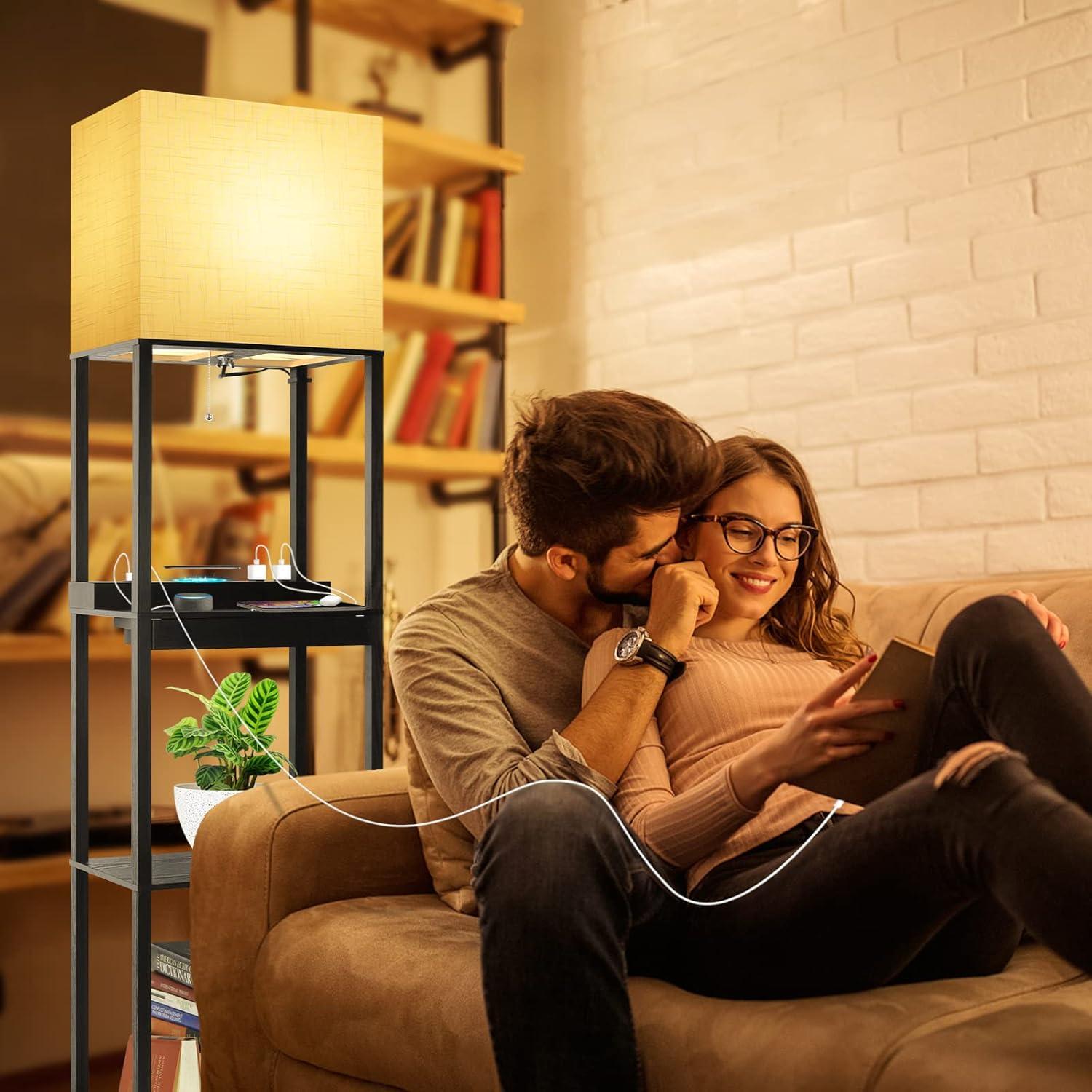 Lámpara de Pie RUNTOP Plus con Cargador Inalámbrico y USB