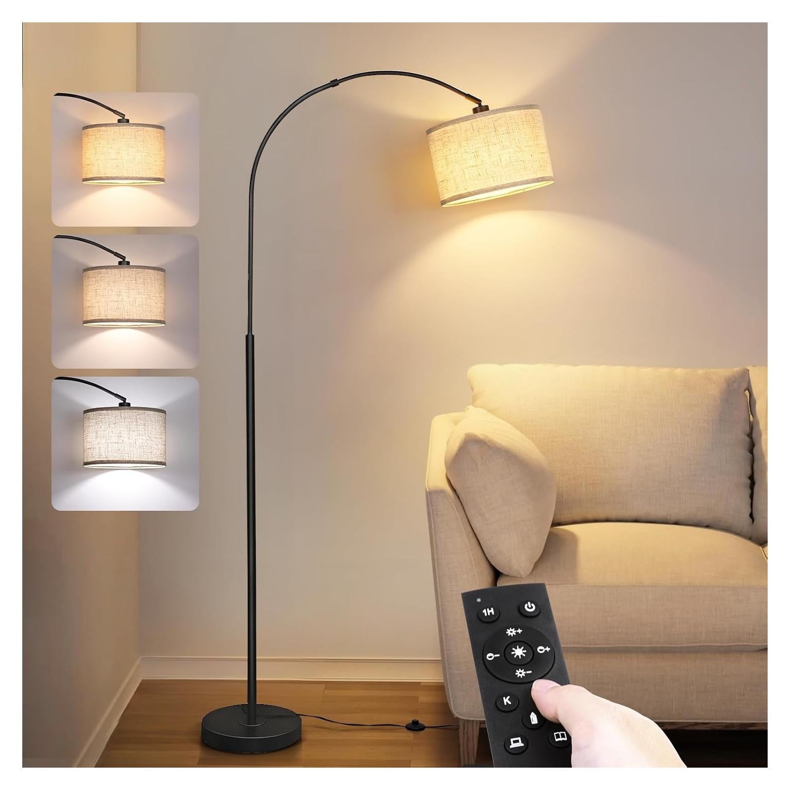 Lámpara de Pie Arco Regulable Qingmiao con Control Remoto