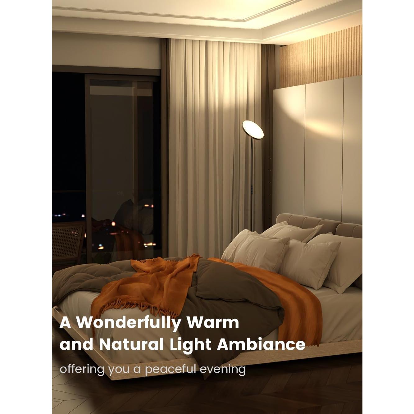 Lámpara de Pie OHLUX 36W LED Regulable con Control Remoto - Negro