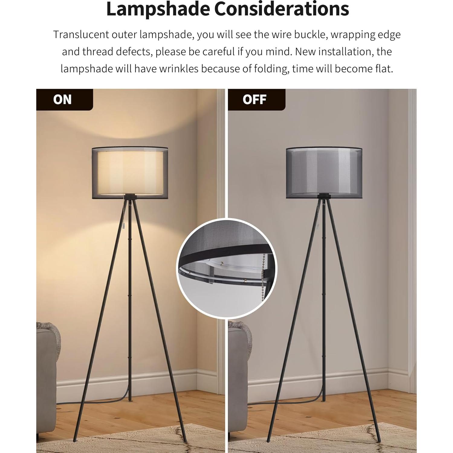 Lámpara de Pie Moderna KDG - Trípode Alta 149.5cm LED 3000K