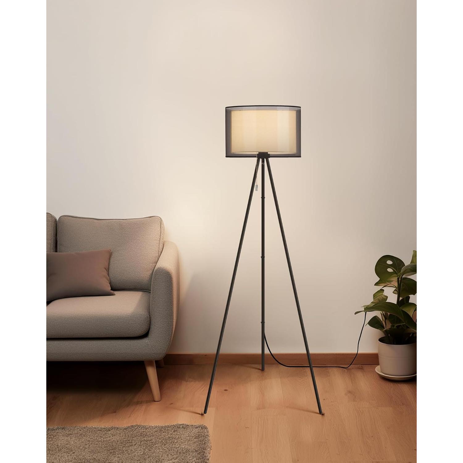 Lámpara de Pie Moderna KDG - Trípode Alta 149.5cm LED 3000K