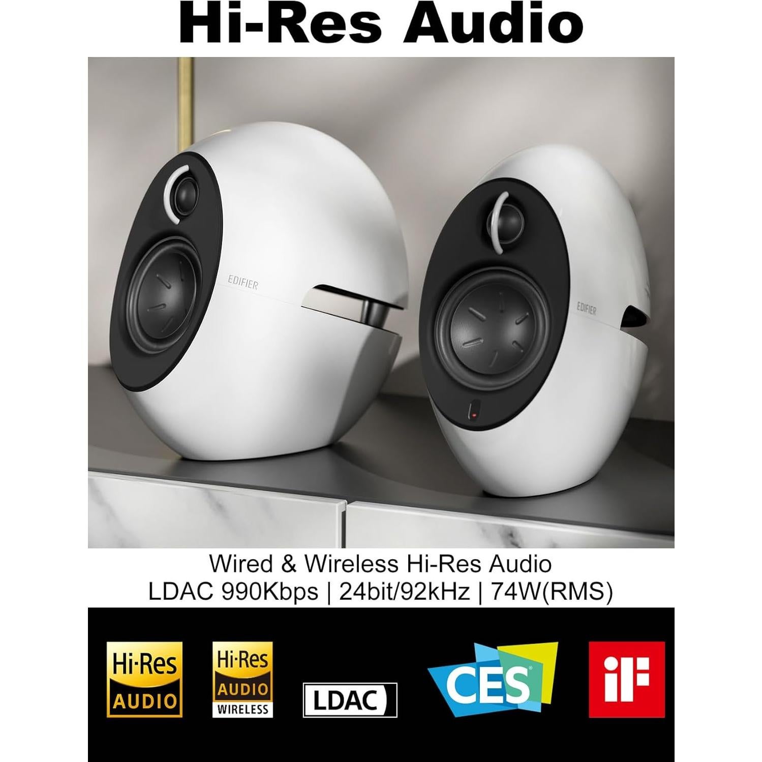 Altavoces Edifier e25HD 74W Hi-Res Bluetooth 5.3 con Control Remoto