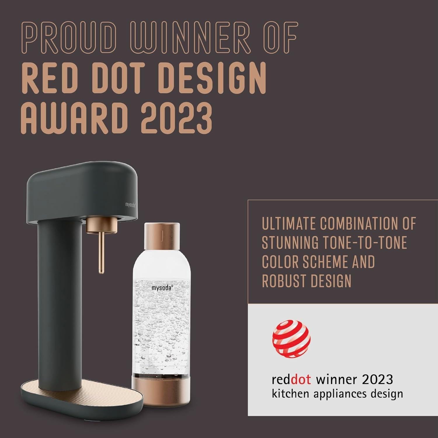 Máquina de Soda Mysoda Ruby 2 1L Manual Negro Cobre