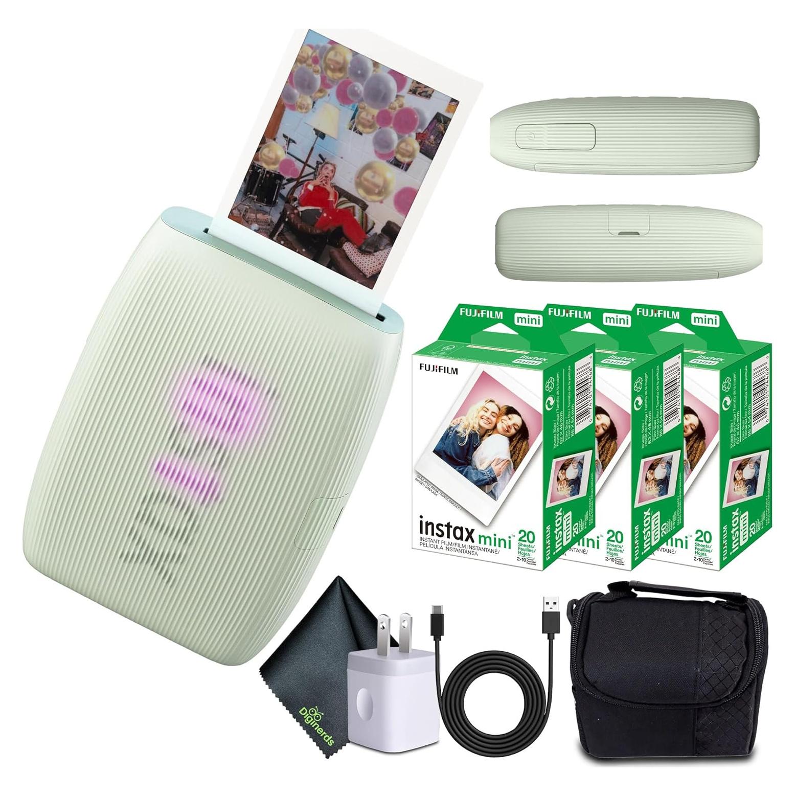 Impresora Fujifilm INSTAX MINI Link 3 Verde Salvia + 60 Hojas