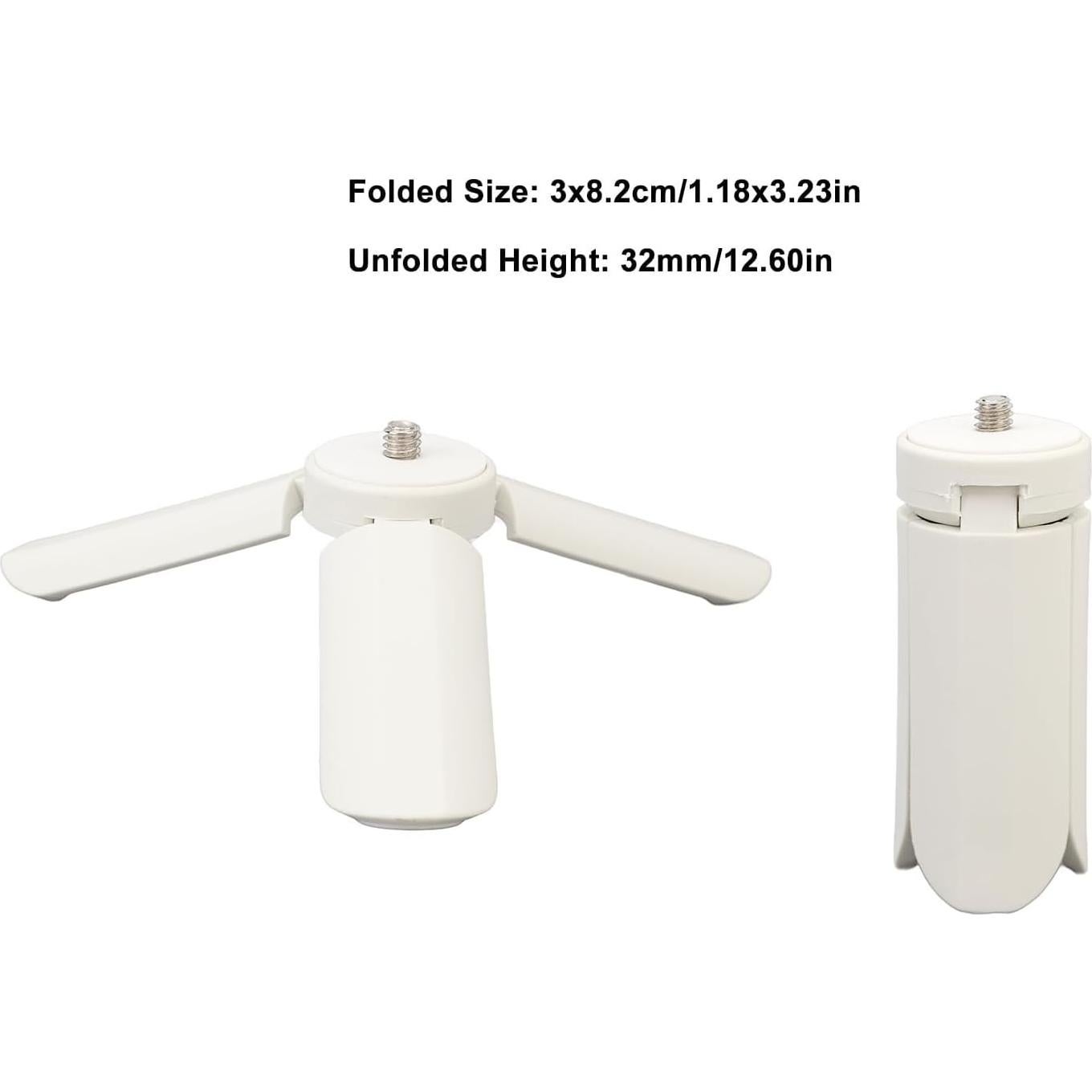 Mini Trípode de Cámara Agatige Blanco, Soporte Compacto 32mm