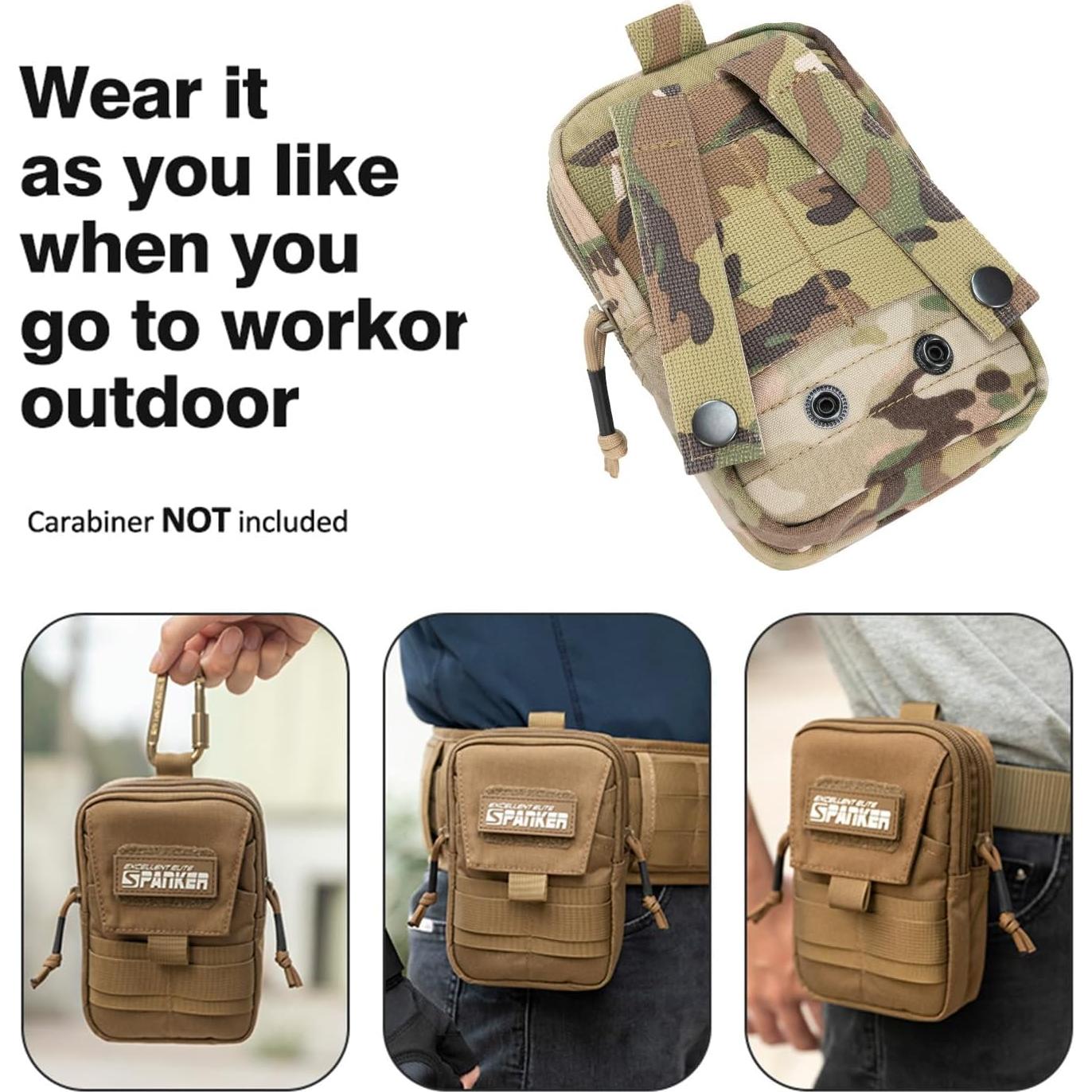 Bolsa Táctica Molle EDC EXCELENTE ELITE SPANKER Nylon 12.7x5.1cm