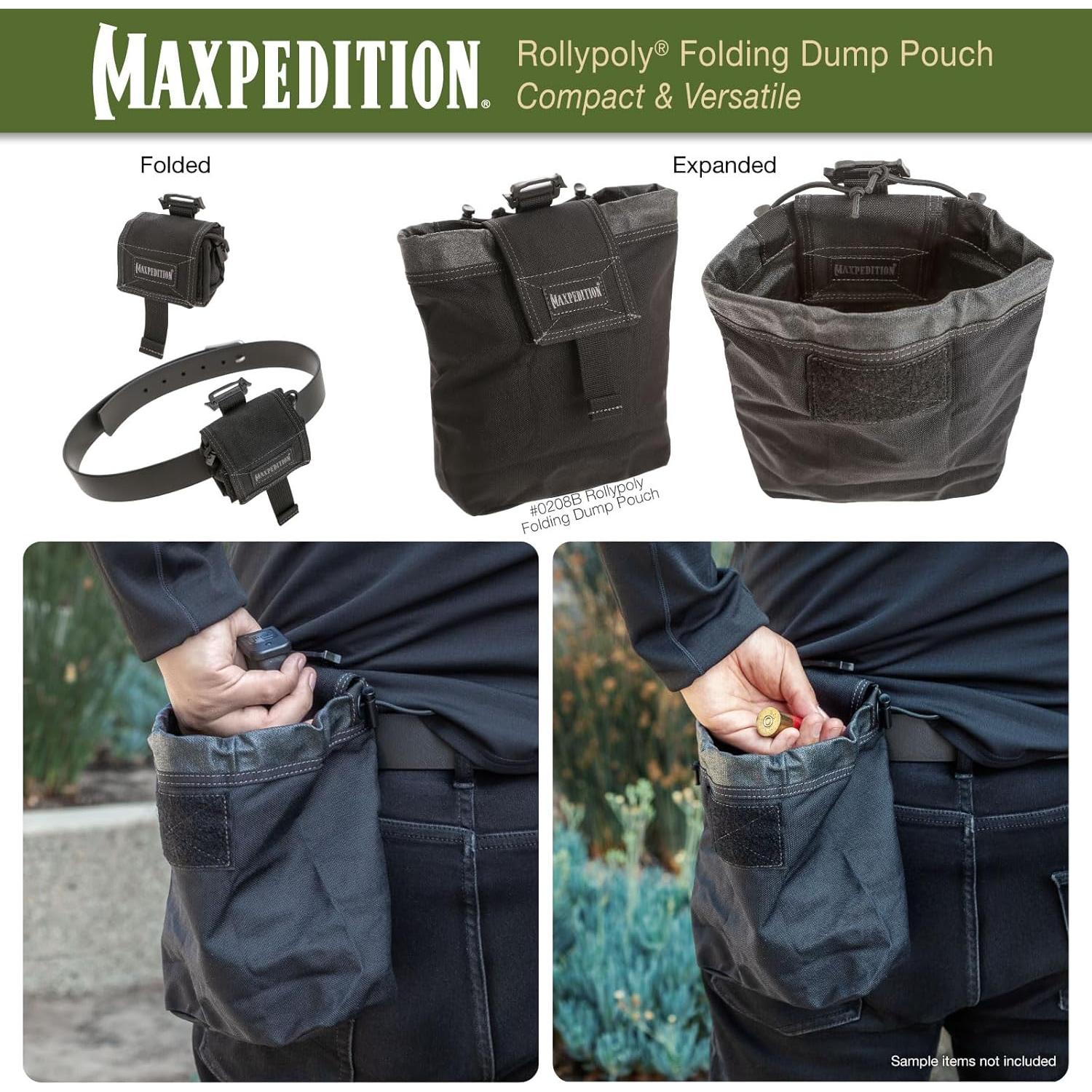 Maxpedition Rollypoly Pouch Plegable Negro 23.9 cm Táctico