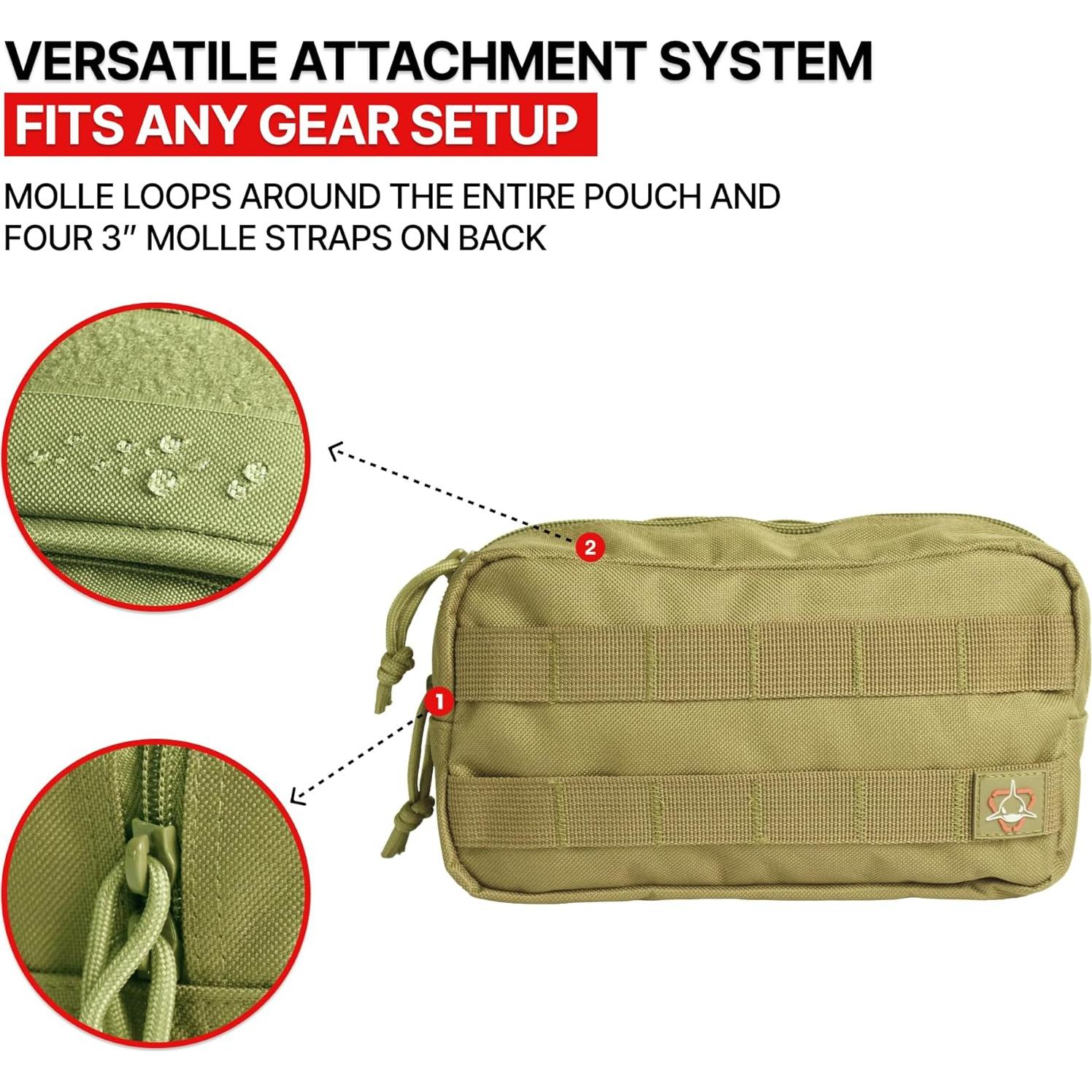 Bolsa de Cintura Molle Orca Tactical Verde OD 24x14 cm